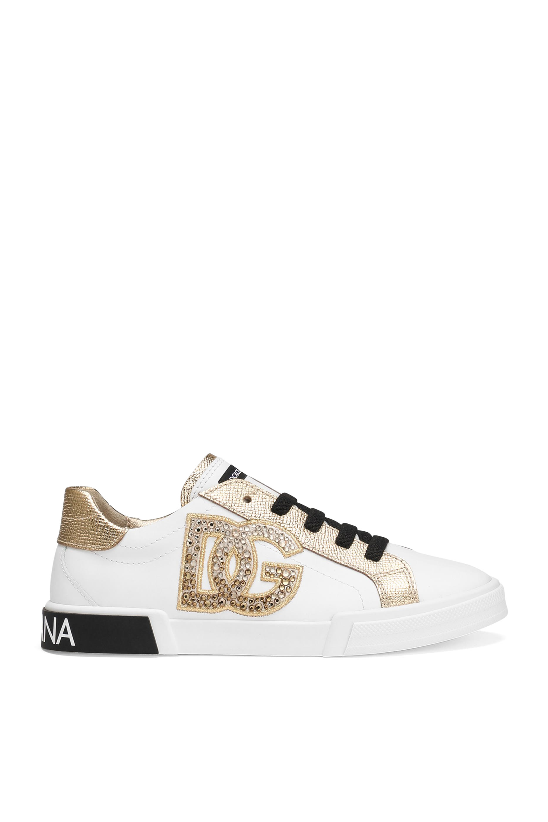 Kids Nappa Calfskin Logo Sneakers