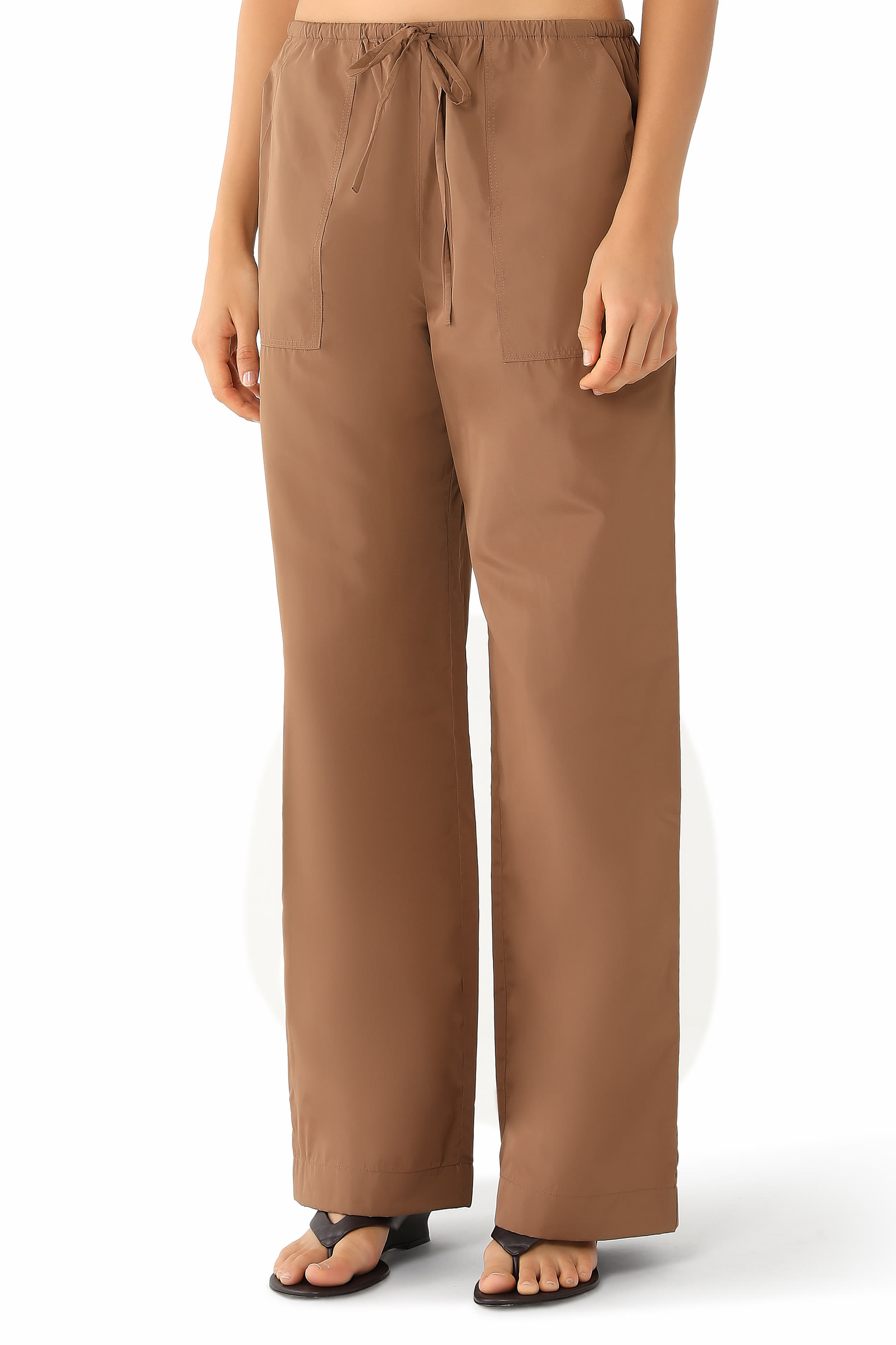 Claire Drawstring Hem Nylon Pants