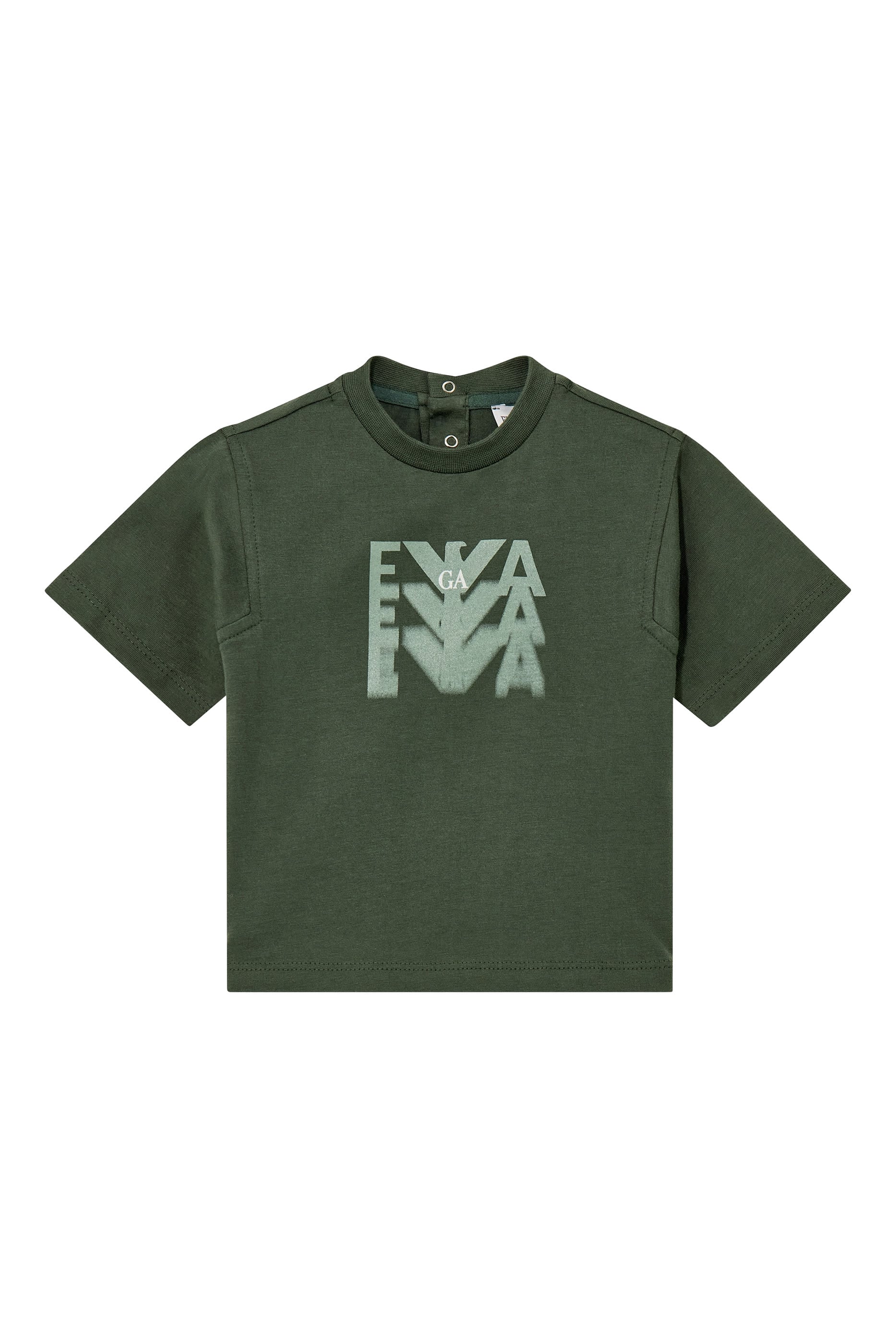 Kids Logo Back Button Closure T-Shirt