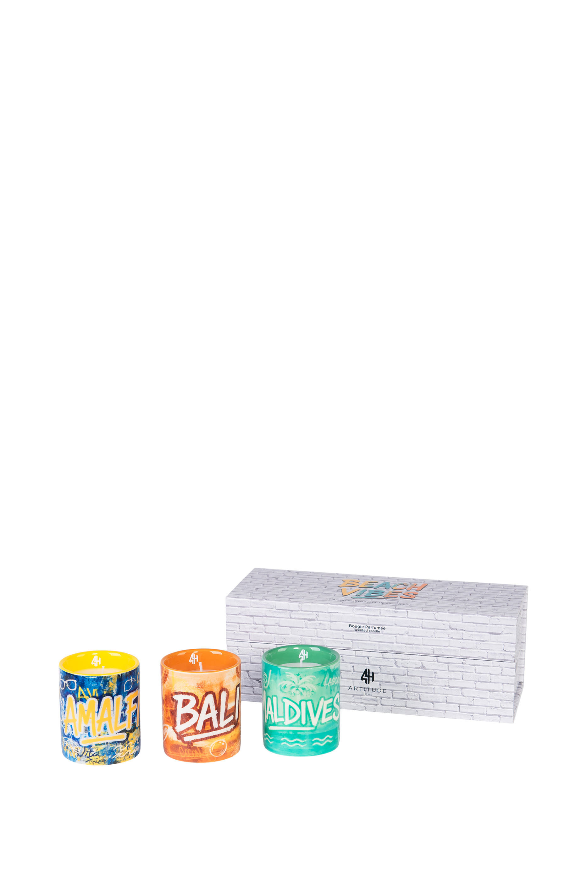 مجموعة هدية شمعة بيتش فايبز، 3 قطع