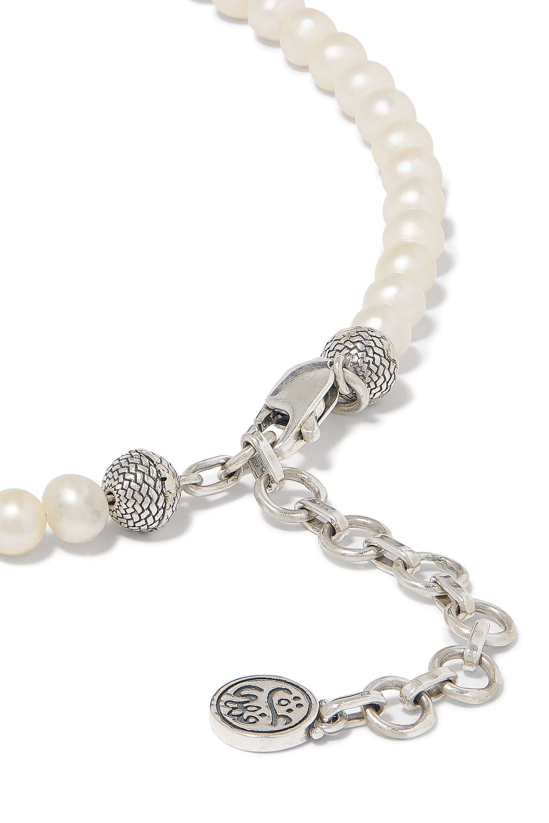Nur Happiness Wrap-Around Bracelet, 18K Gold with Sterling Silver & Pearls