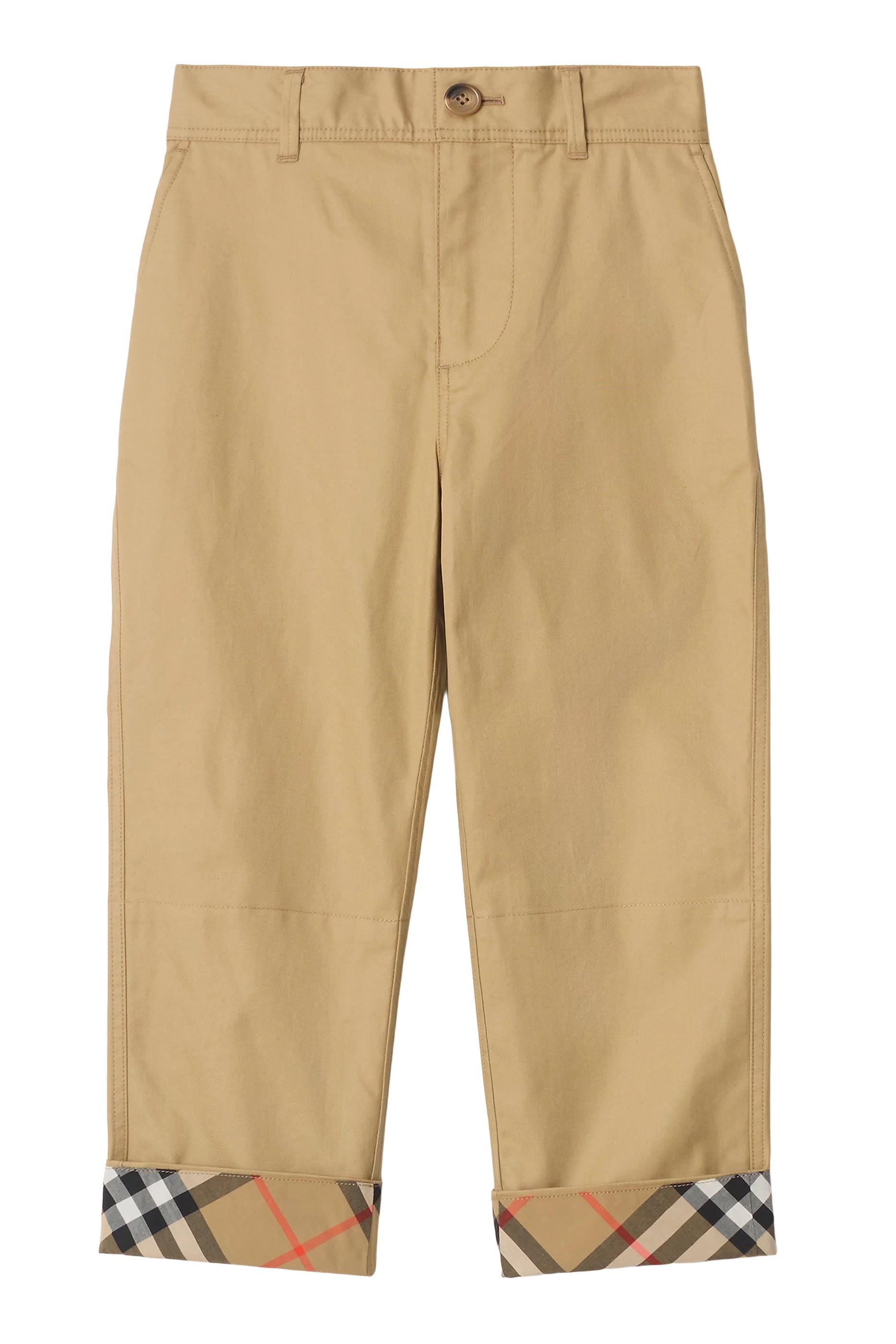 Kids Check Turn-Up Trousers
