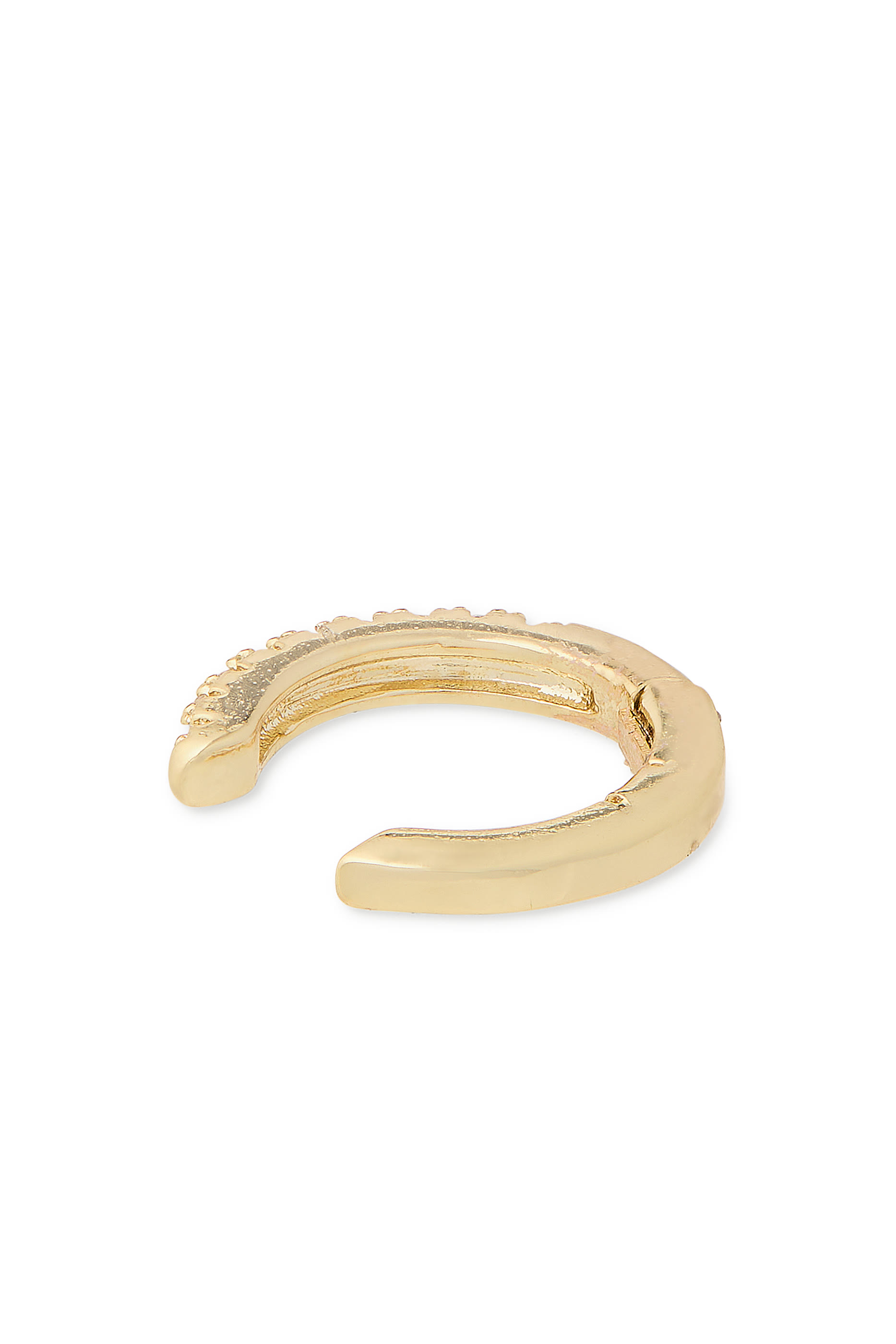 Pav&eacute; Hinge Single Ear Cuff,  18K Gold Vermeil over Sterling Silver