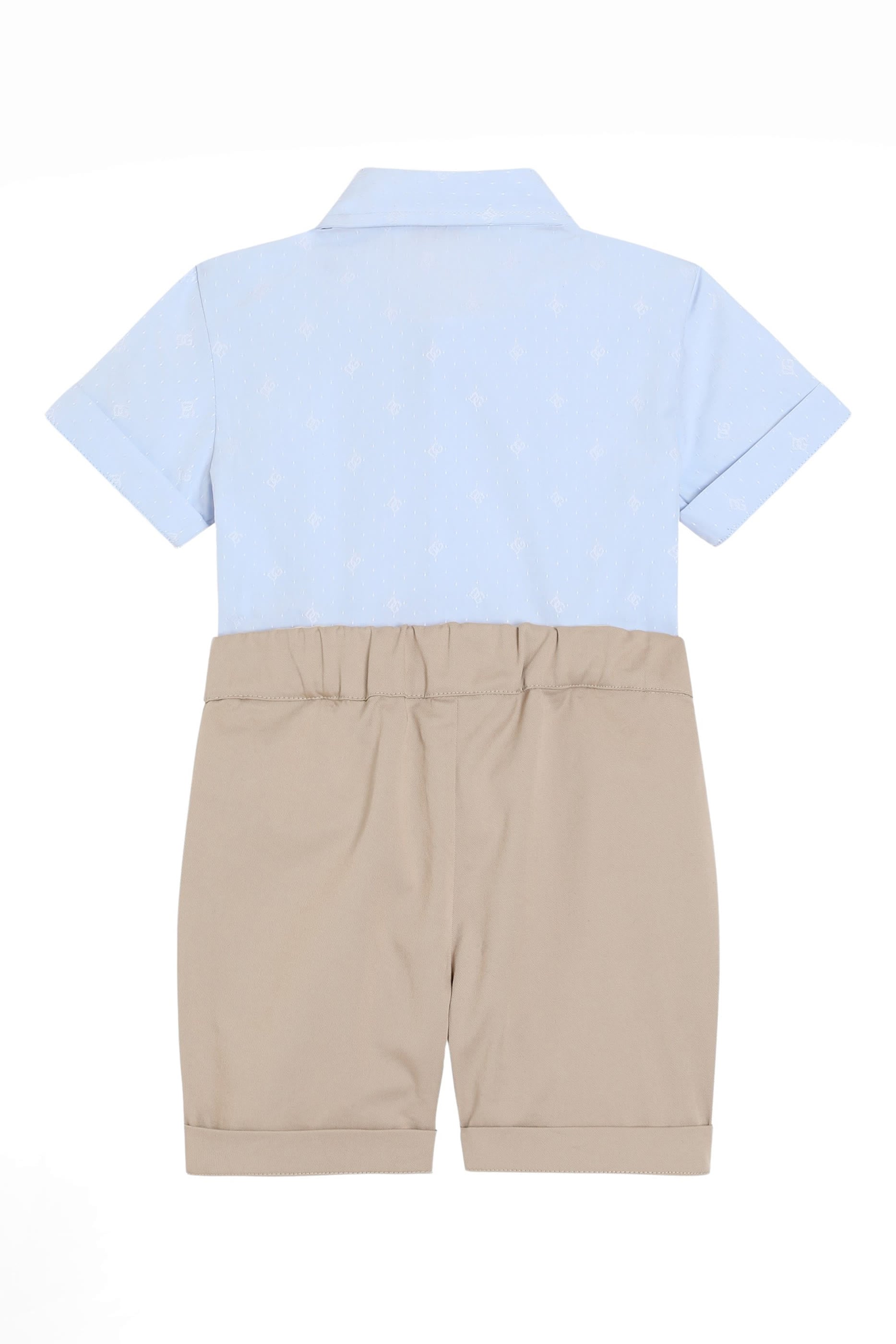 Short-Sleeved Cotton Romper