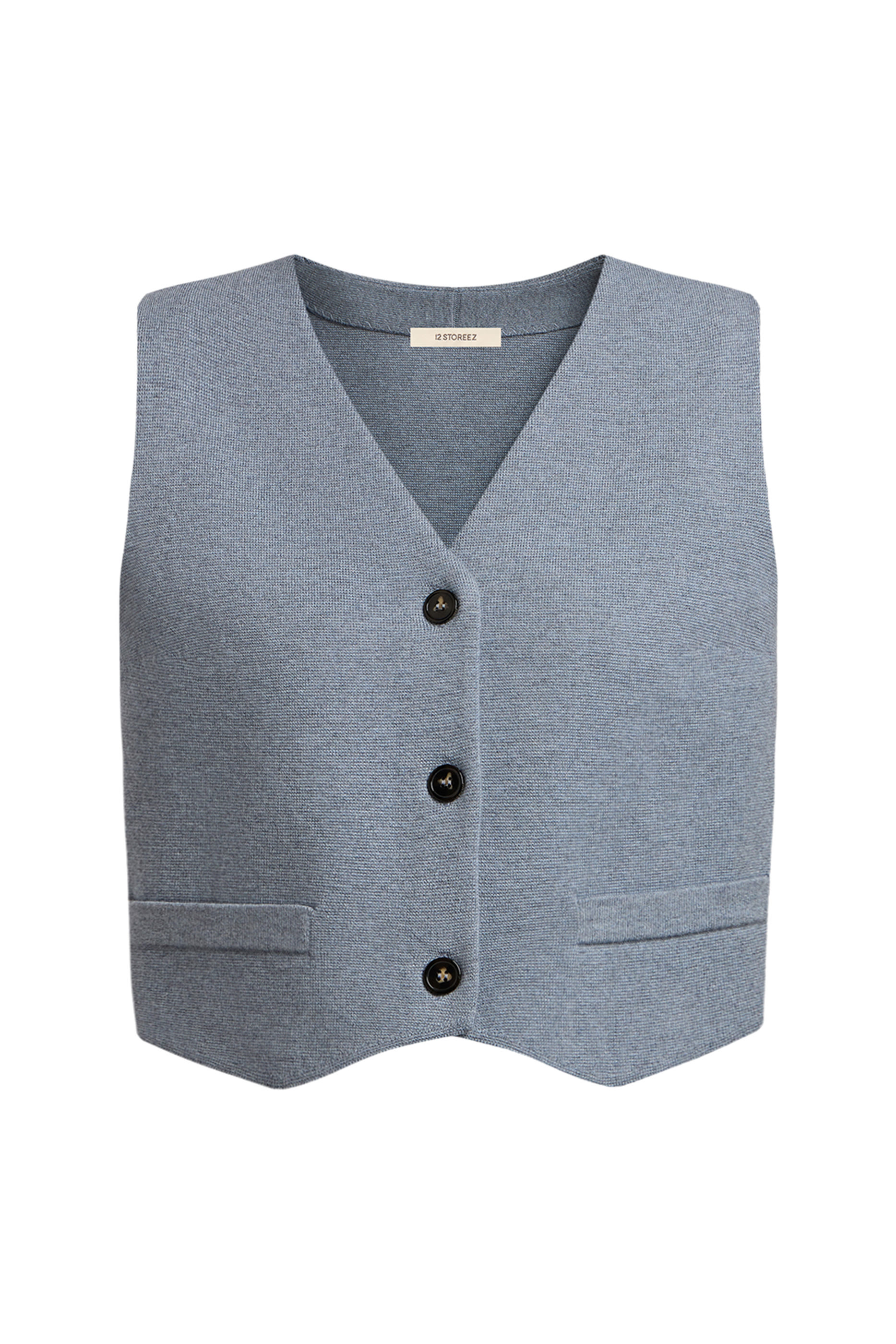 Merino-Cotton Knit Vest