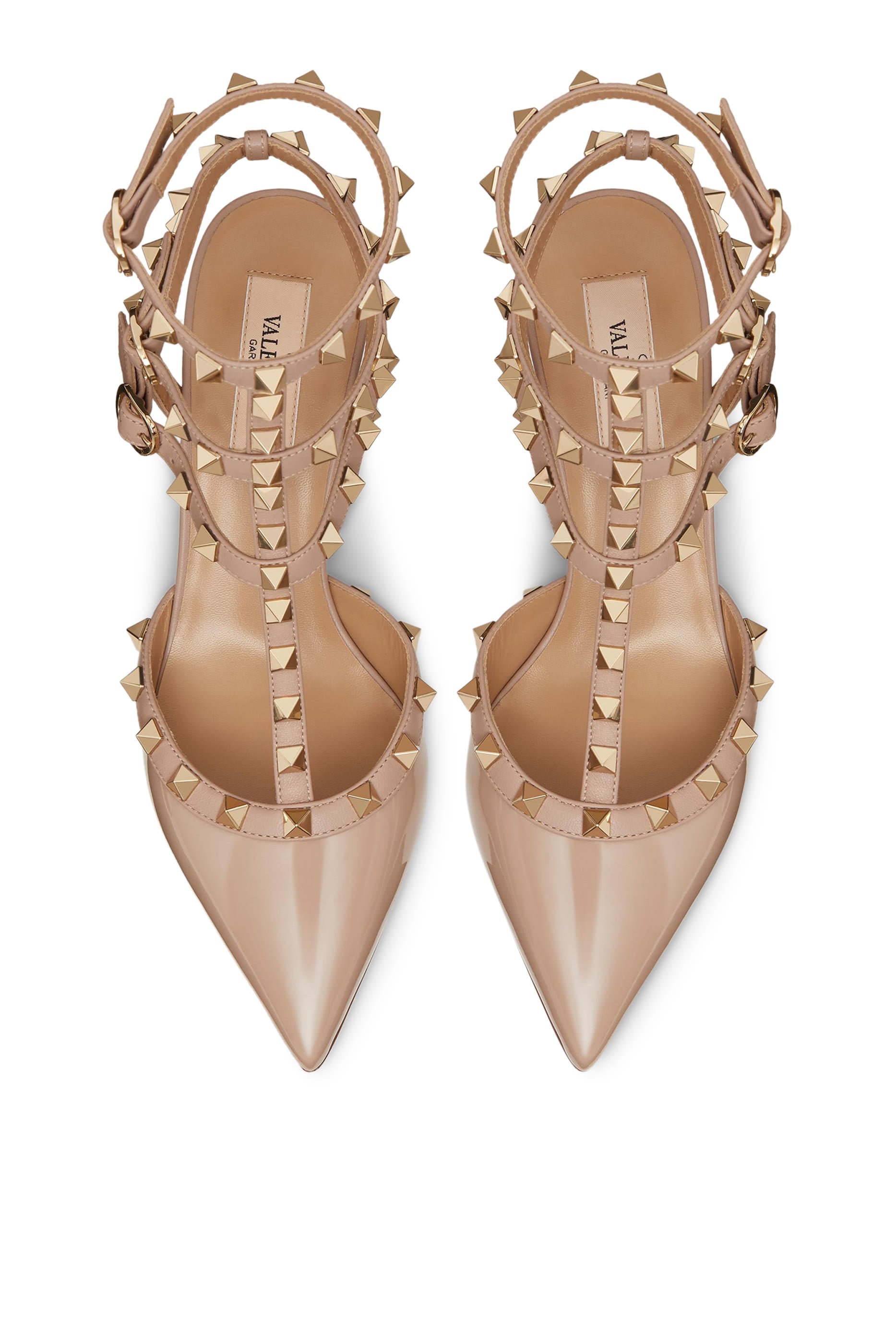 Double-Strap Rockstud 85 Pumps