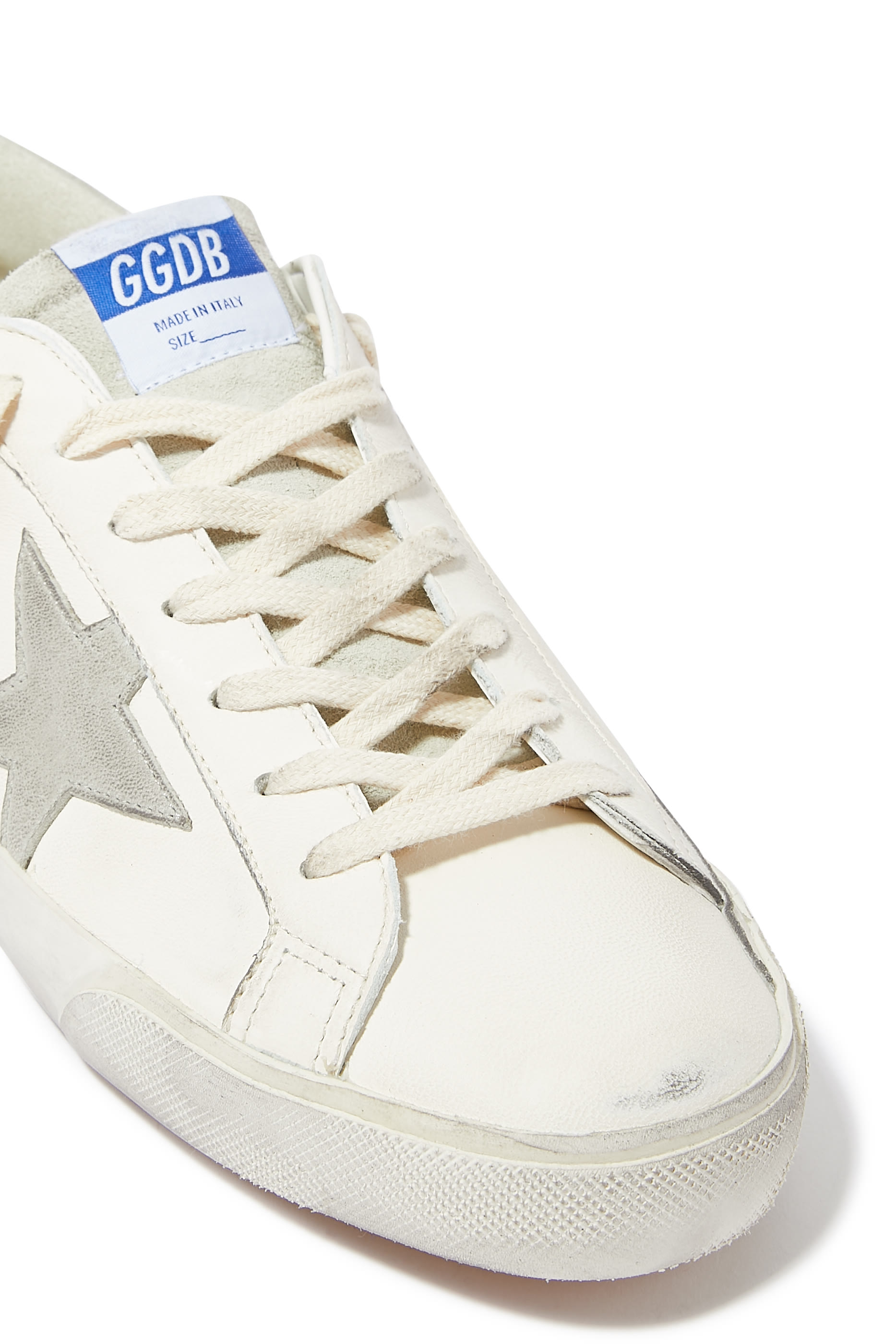 Super-Star Sneakers with Suede Star and Heel Tab