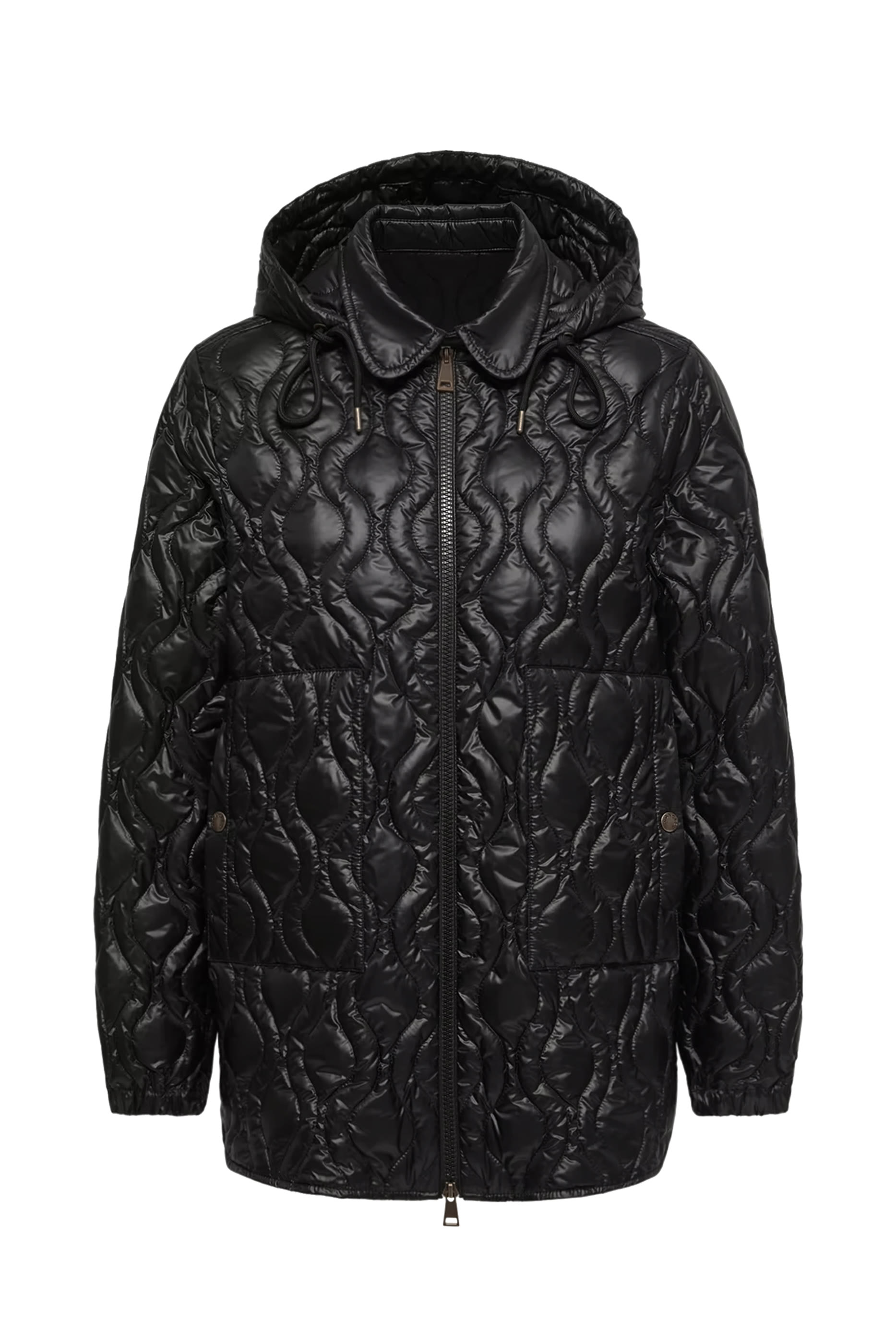 Balette Geometric Quilted Mid-Length Down Jacket 