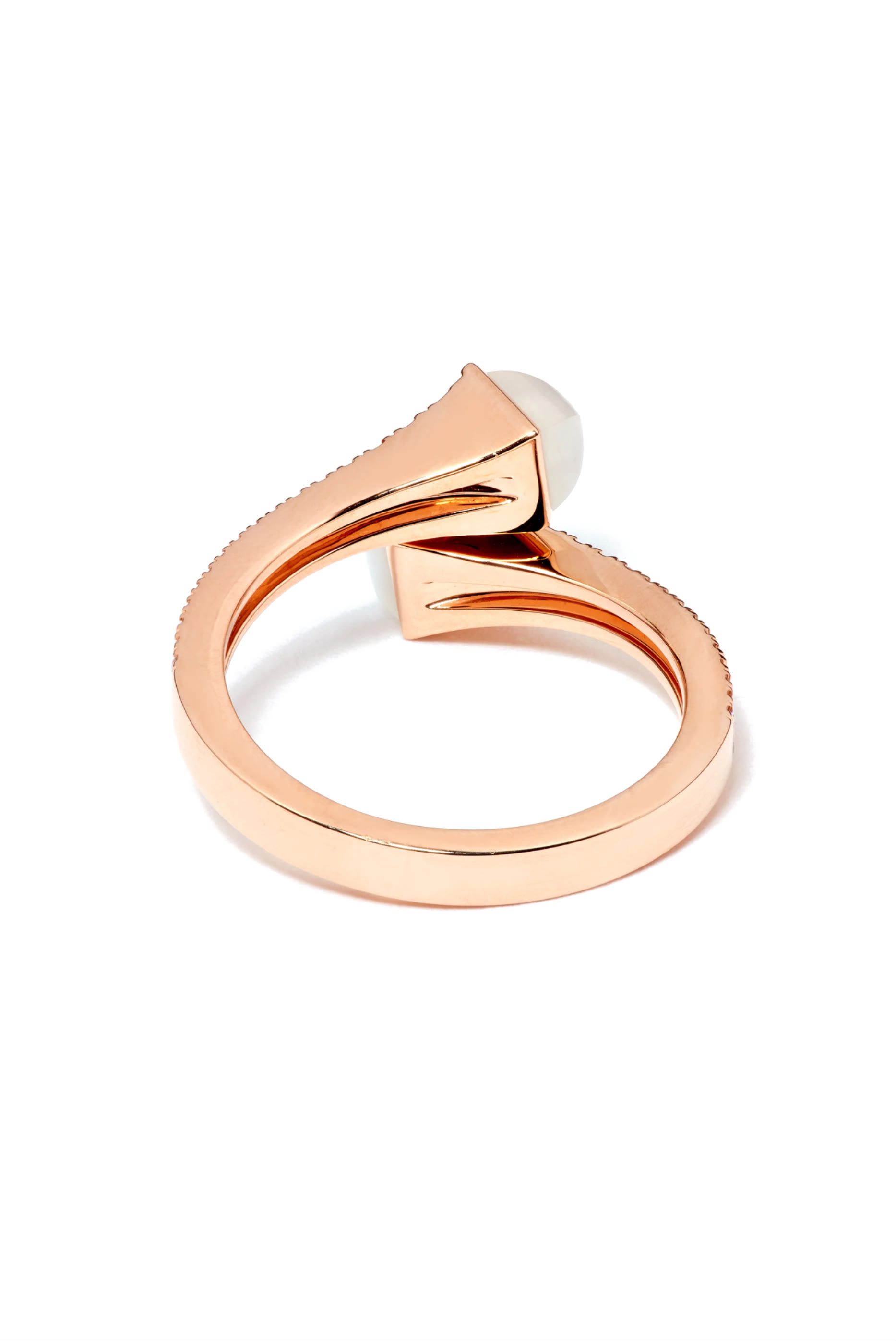 Cleo Ring, 18K Rose Gold with Diamonds & Agate