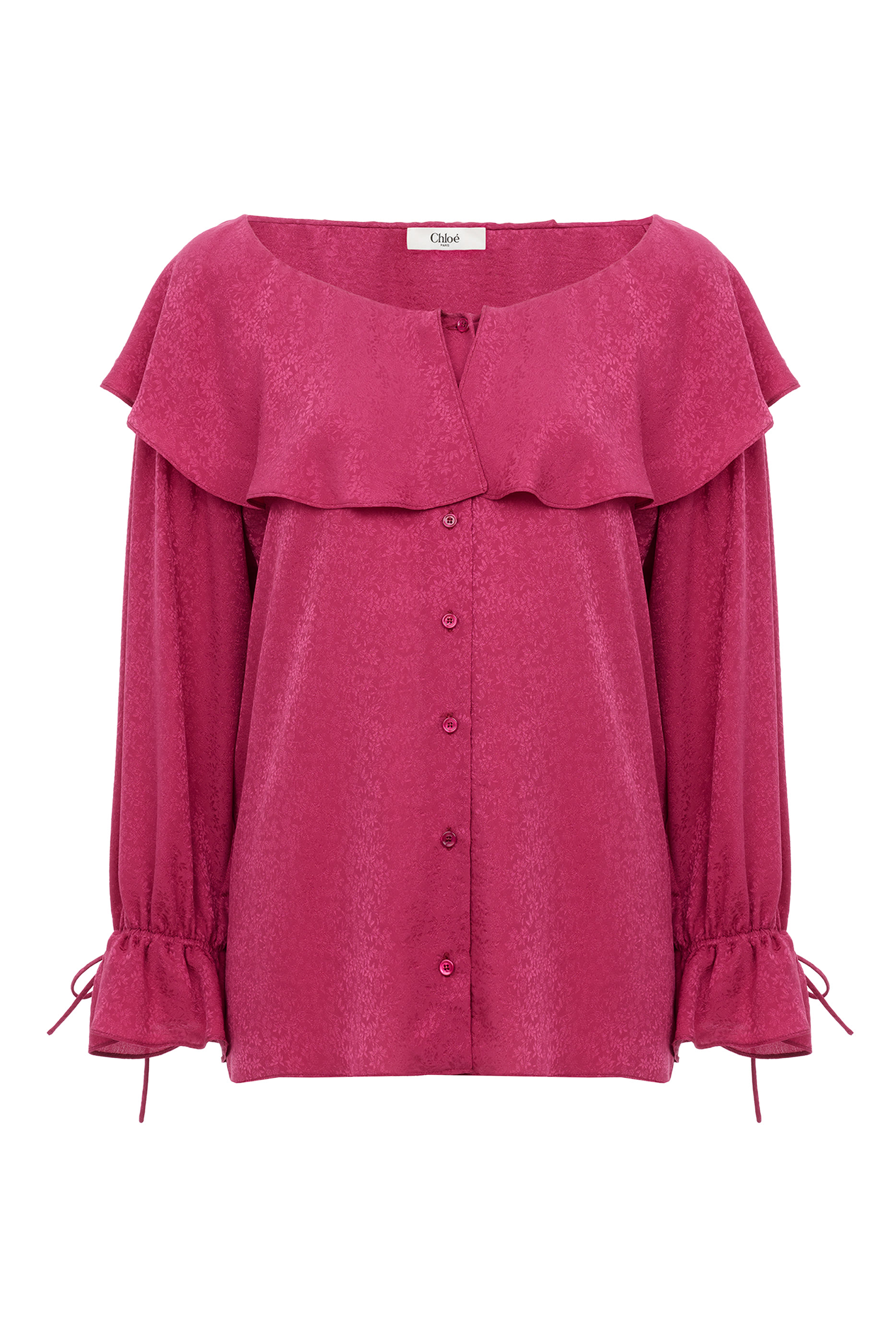 Round Neck Ruffle Blouse