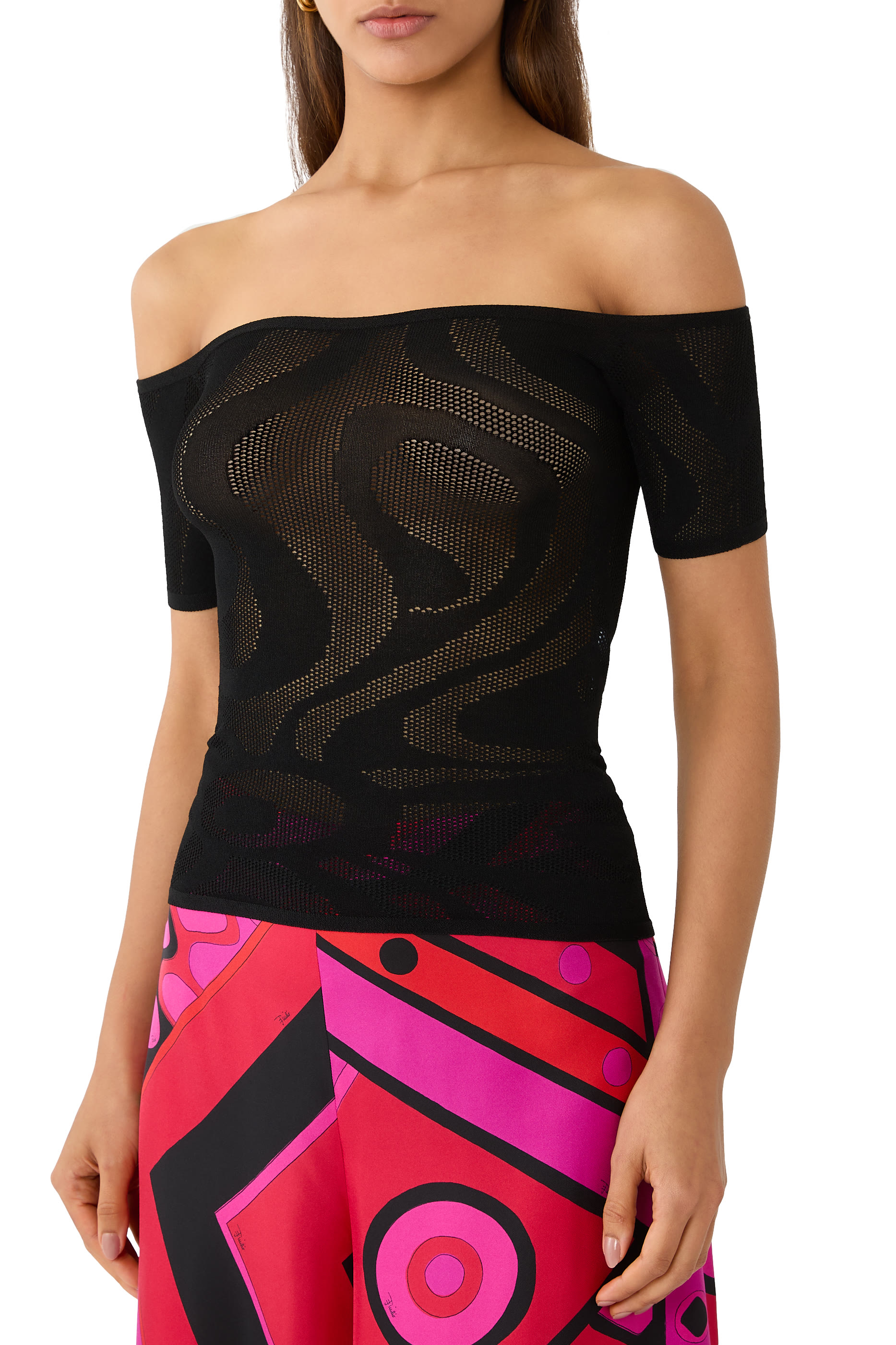 Seamless Marmo Net Top