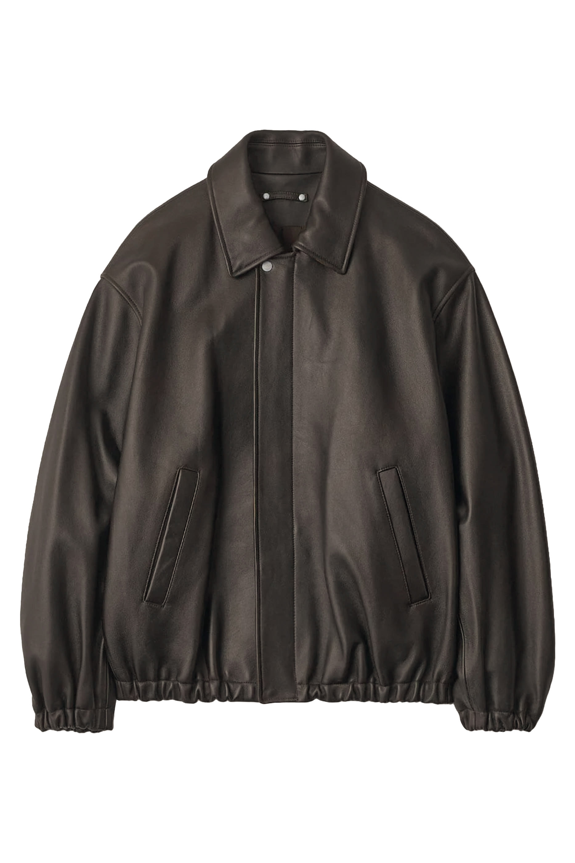 Sheep Leather Zip Short Jacket