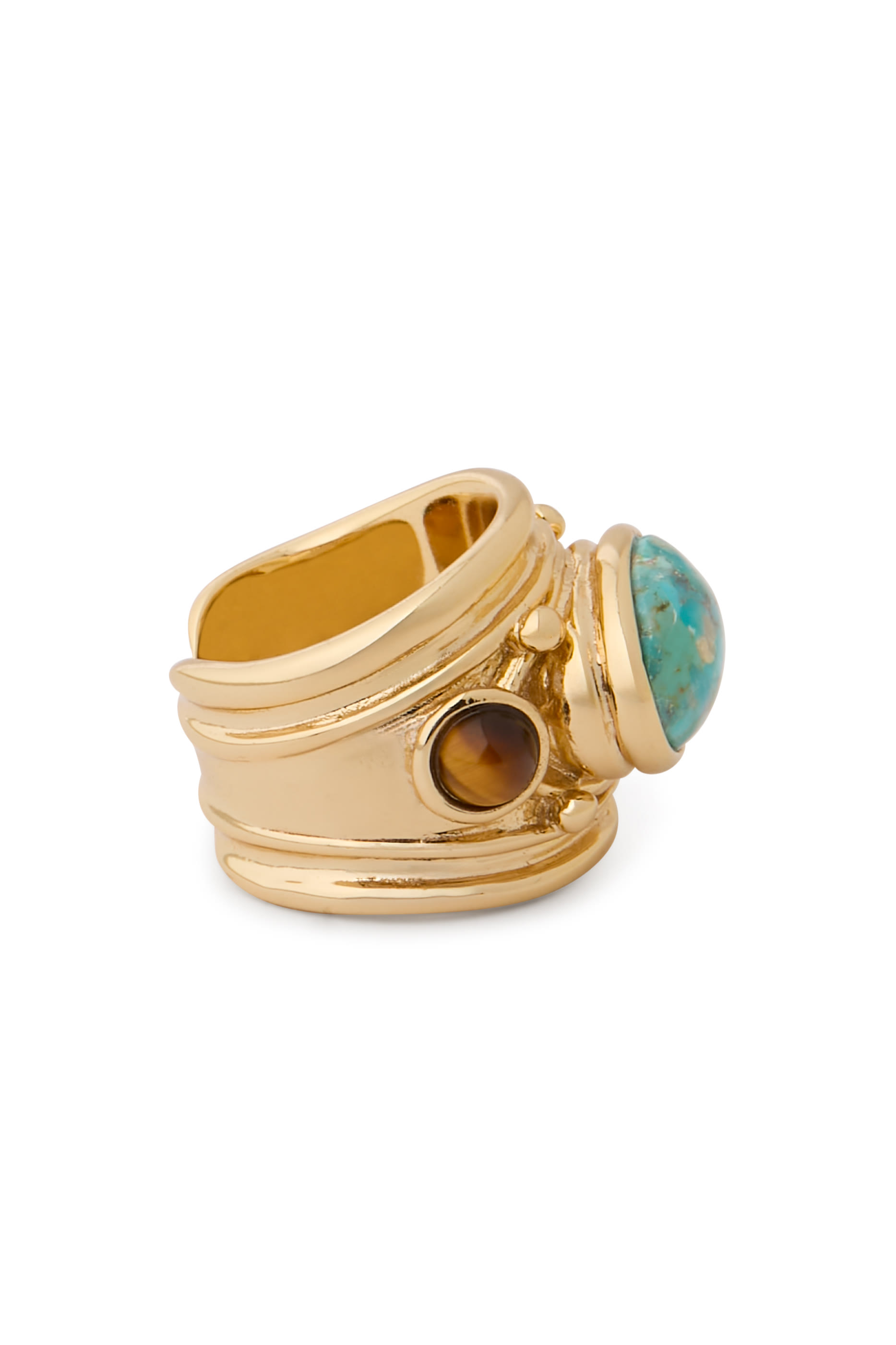 Simone Ring, Gold-Plated Brass