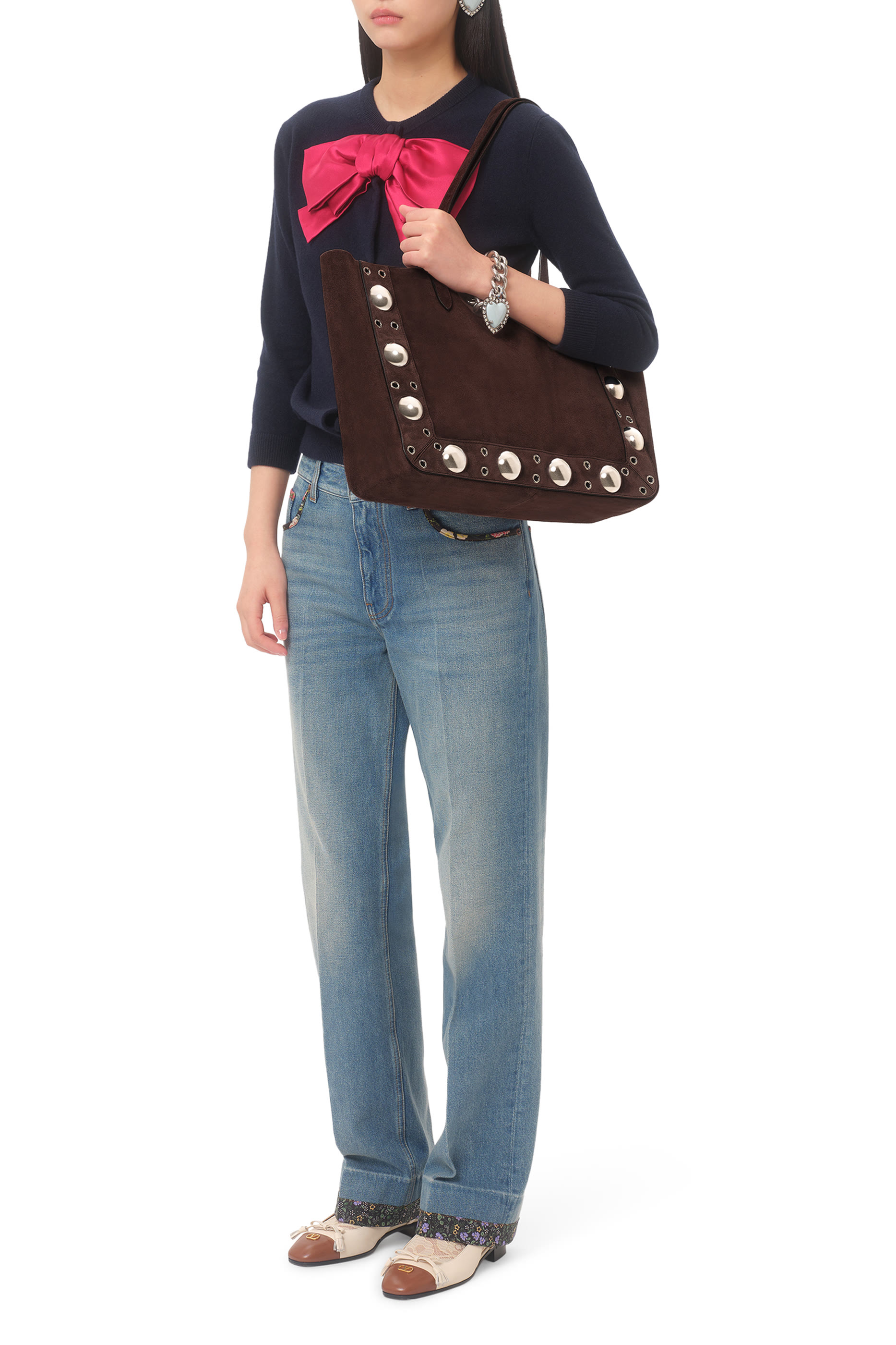 Nellc&ocirc;te Suede Shopping Bag