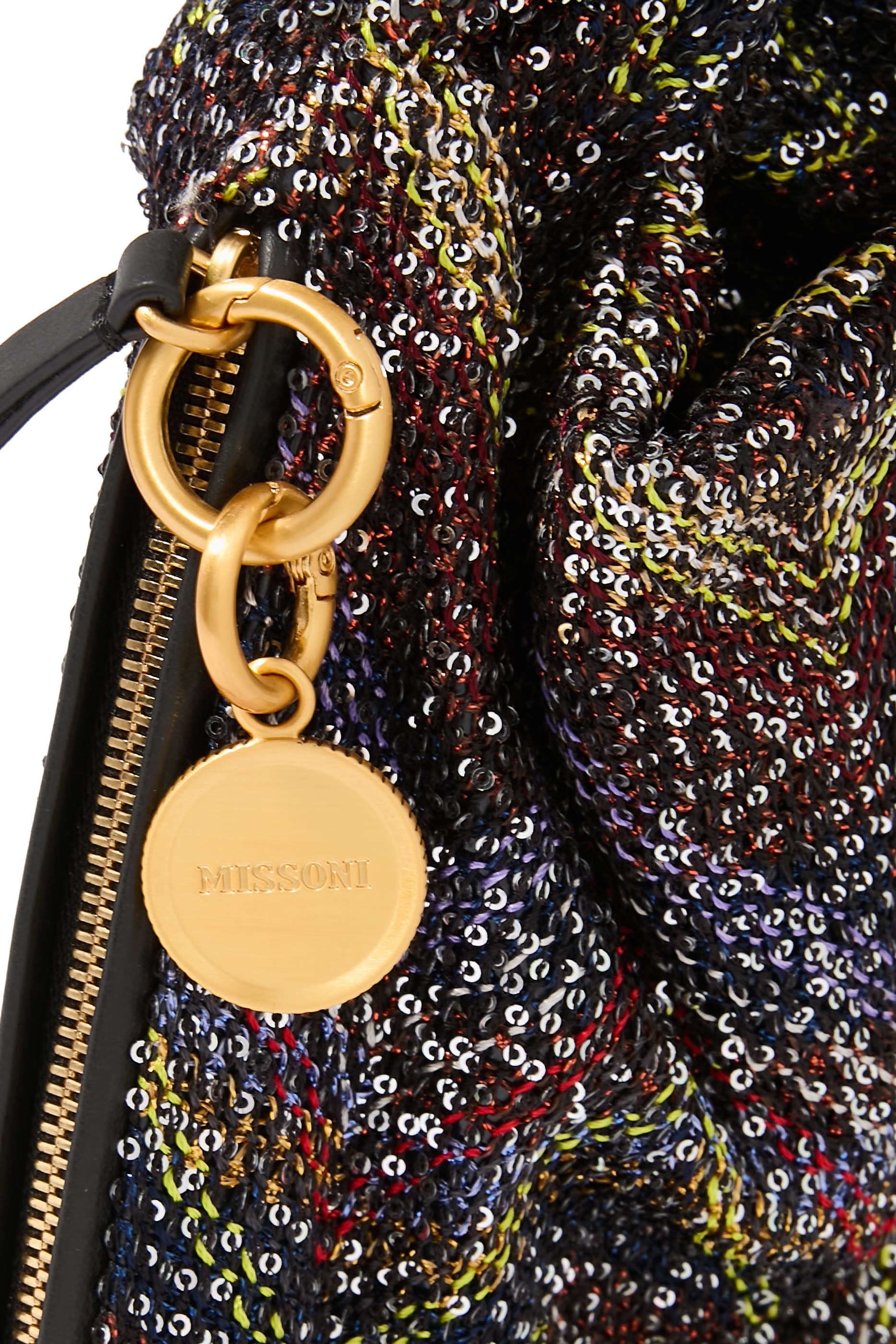 Caperdoni Sequin Small Knot Bag