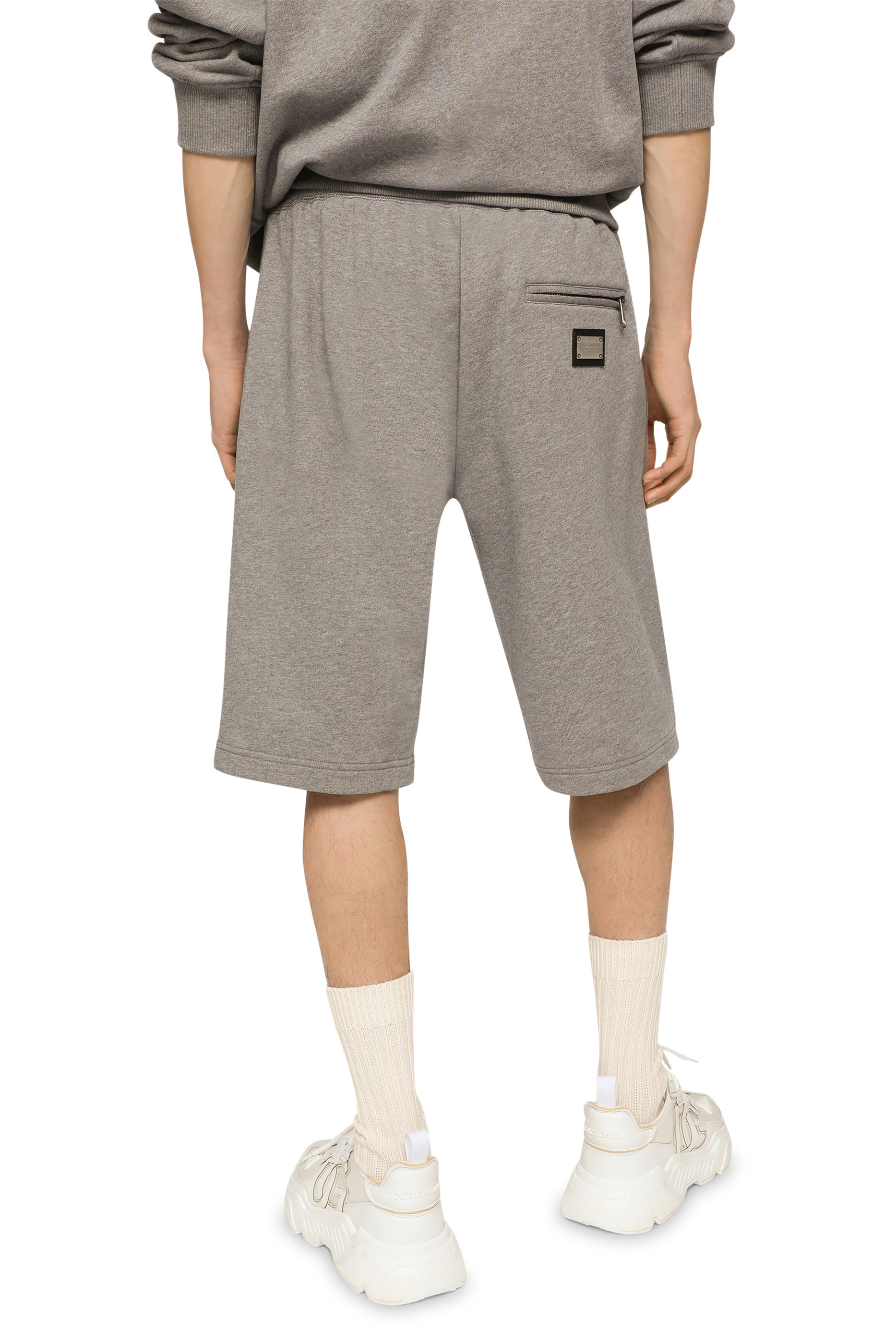 Jersey Jogging Shorts with Logo Tag