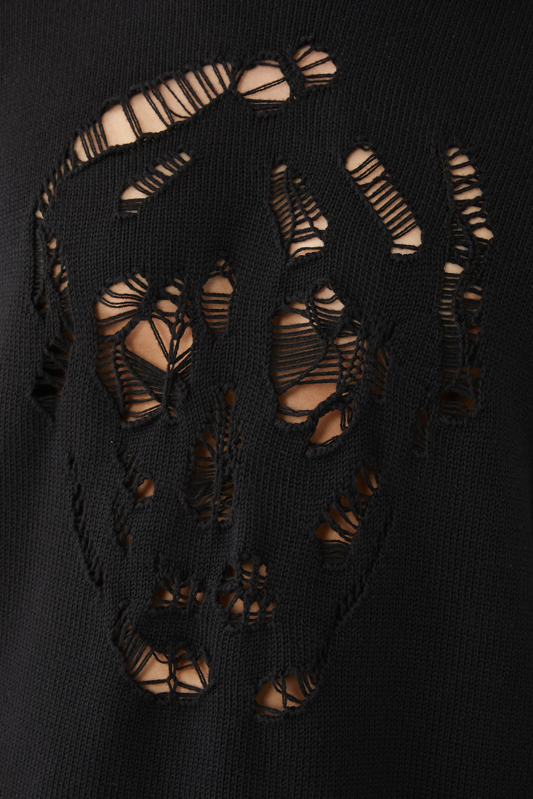 Distressed Skull Cardigan