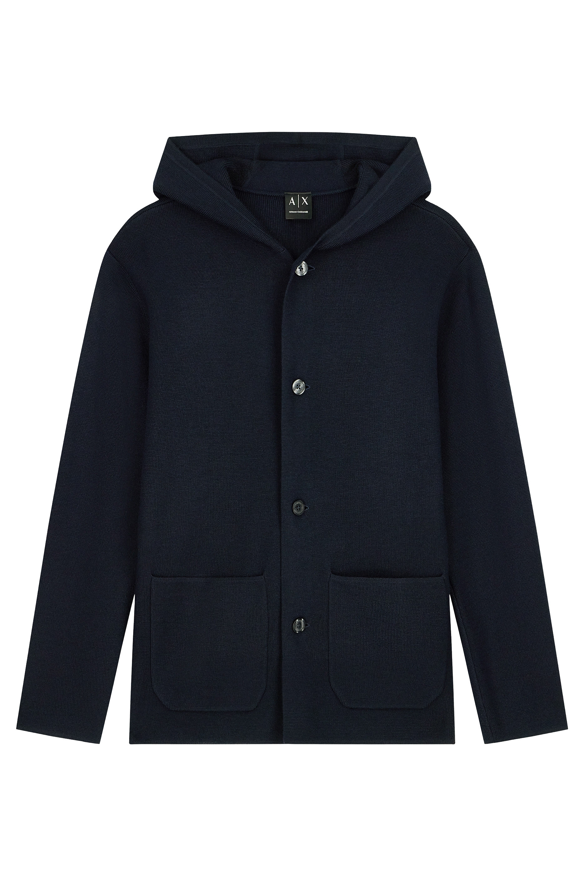 Buttoned Hood Cardigan