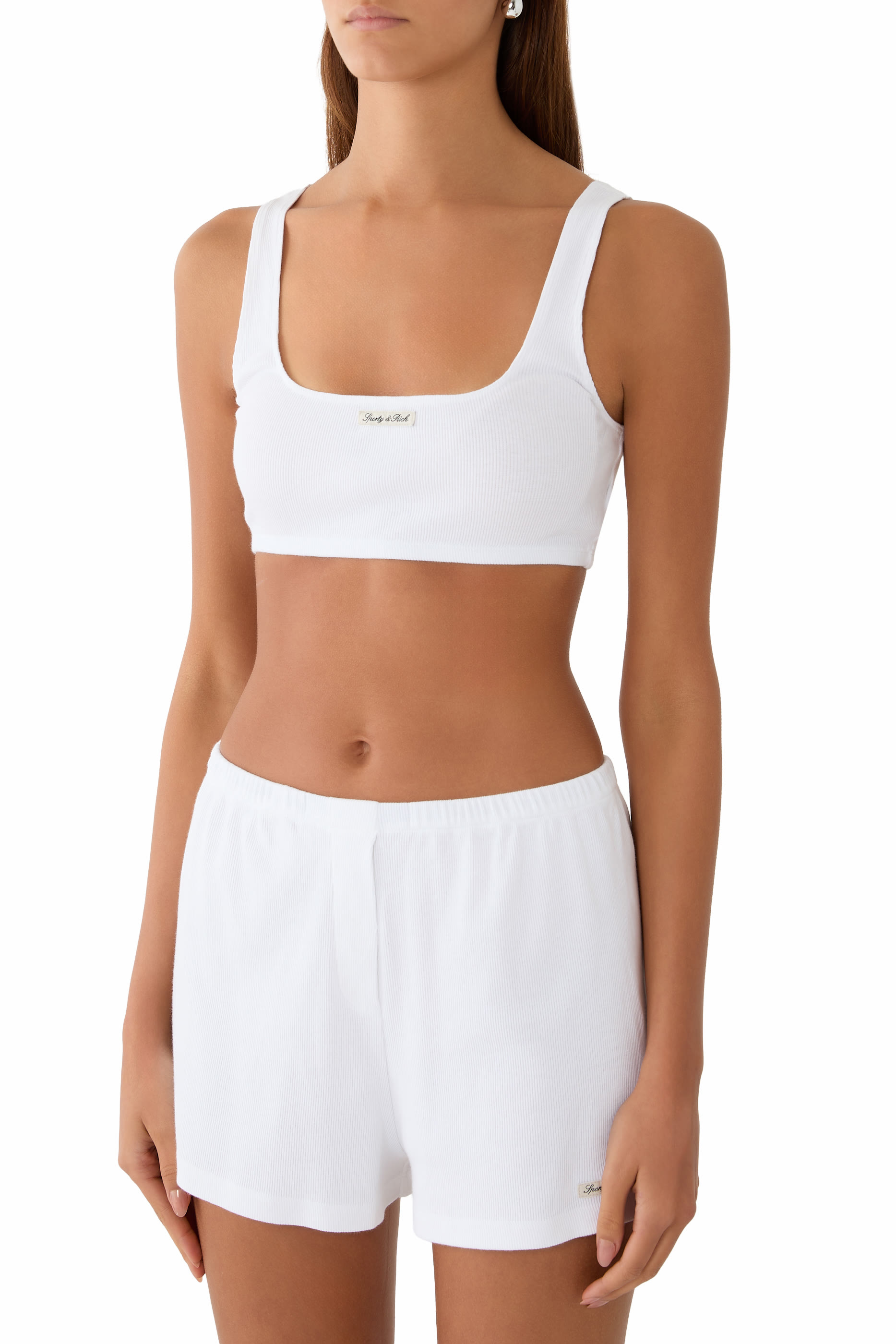 Signature Logo Ribbed Bralette