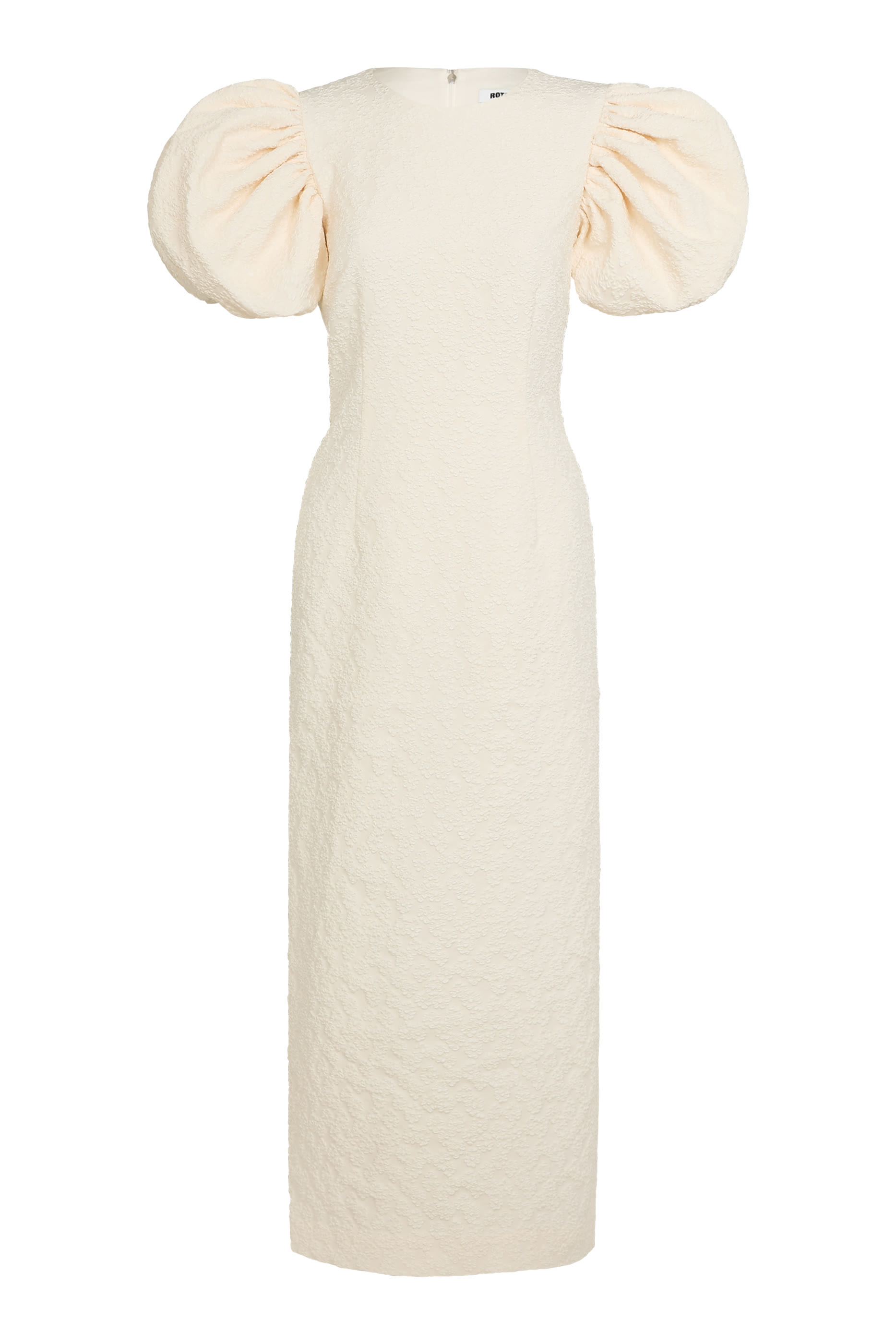 Puffy Jacquard Midi Dress