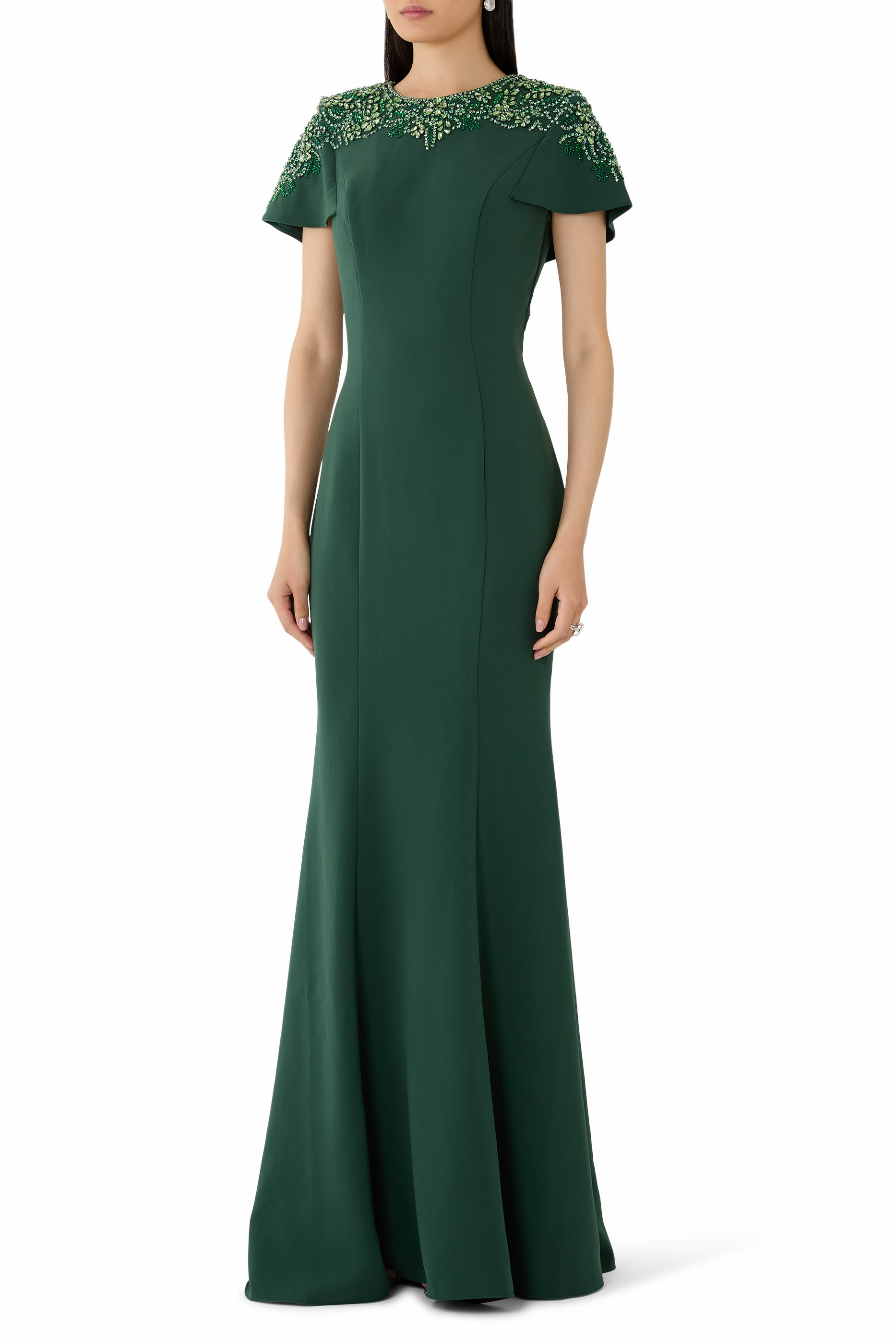 Beaded Mermaid Evening Gown