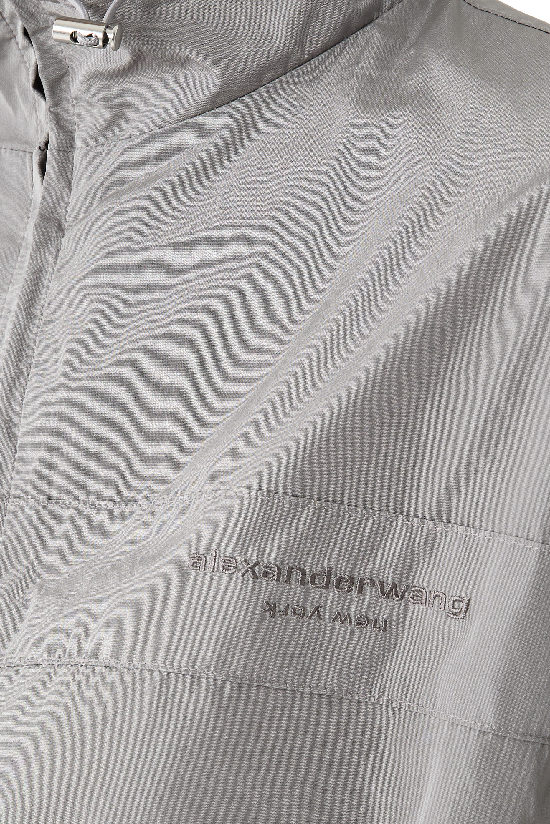 Oversized Track Jacket With Gathered Collar