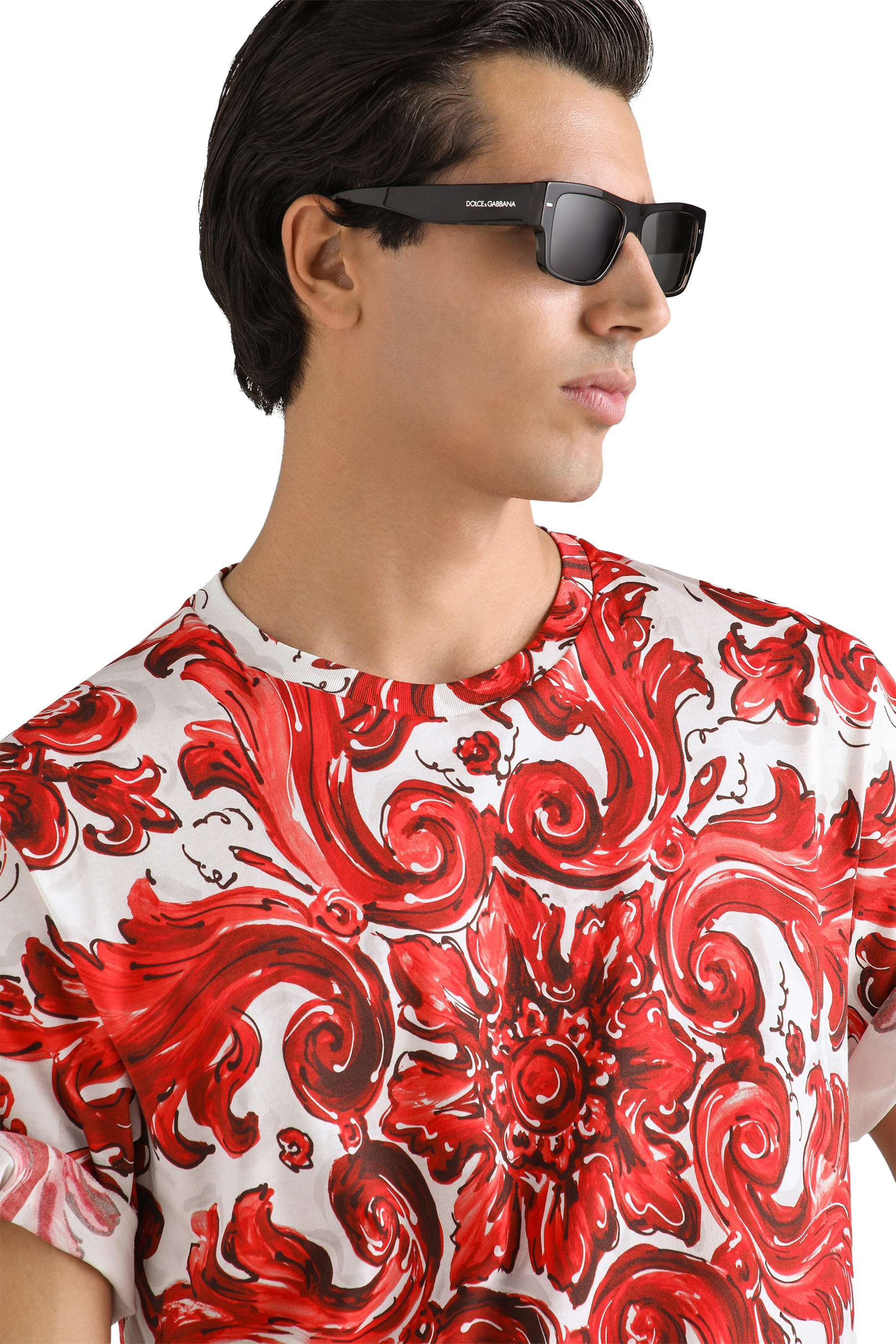 Majolica-Print Cotton T-Shirt 