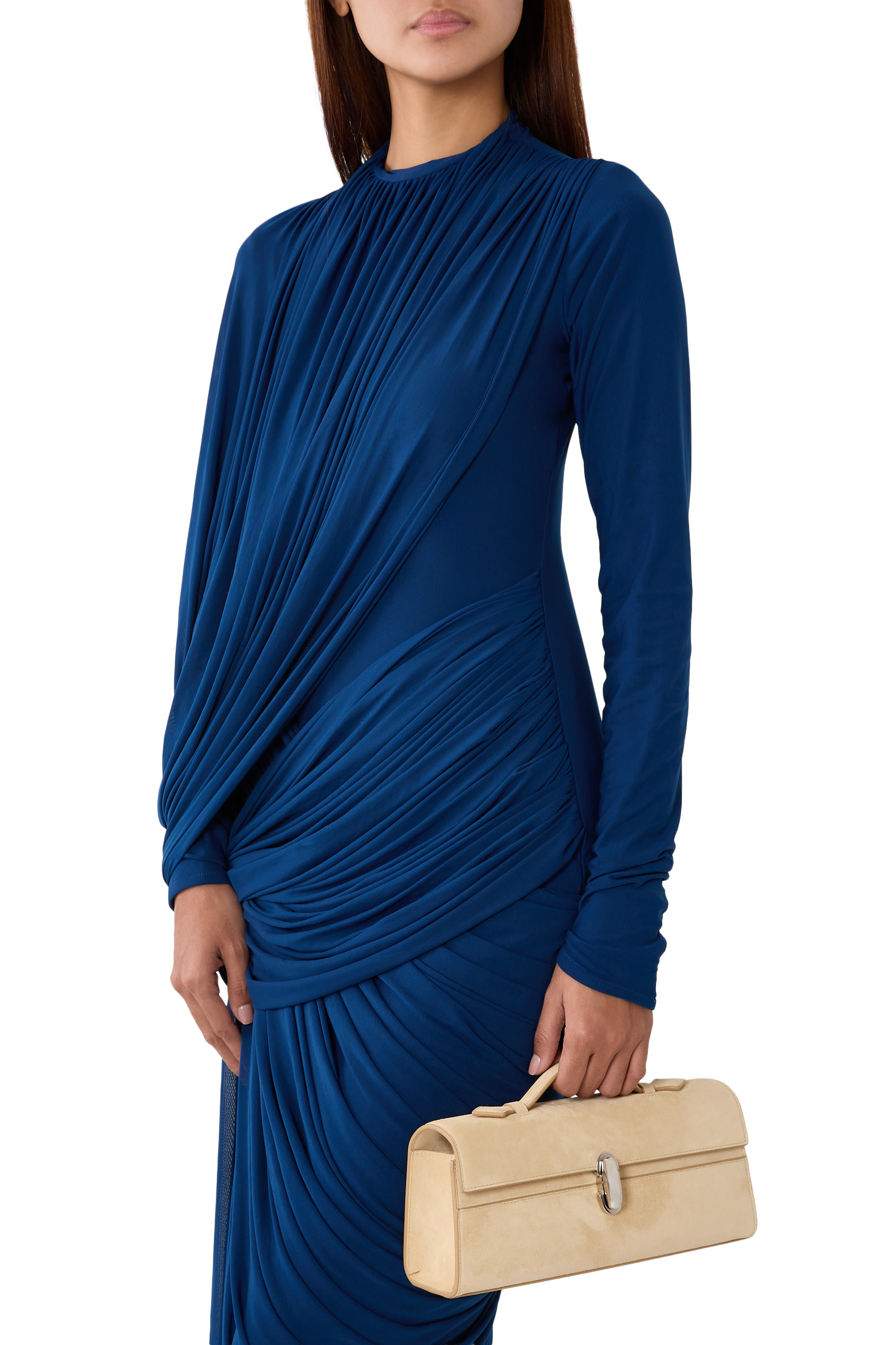 Slim Symmetry Pochette in Suede