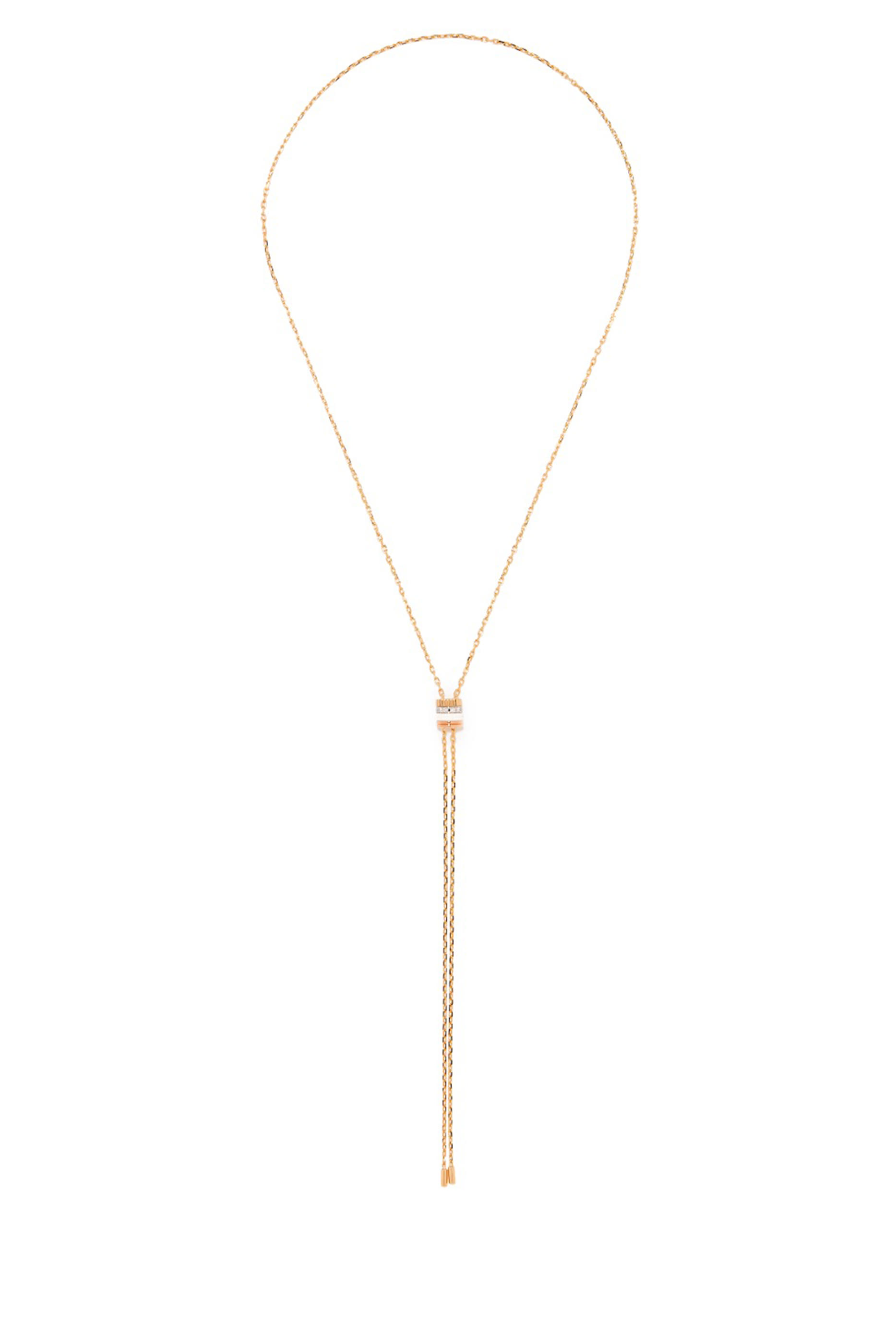 Quatre White Edition Necklace, set with Diamonds
