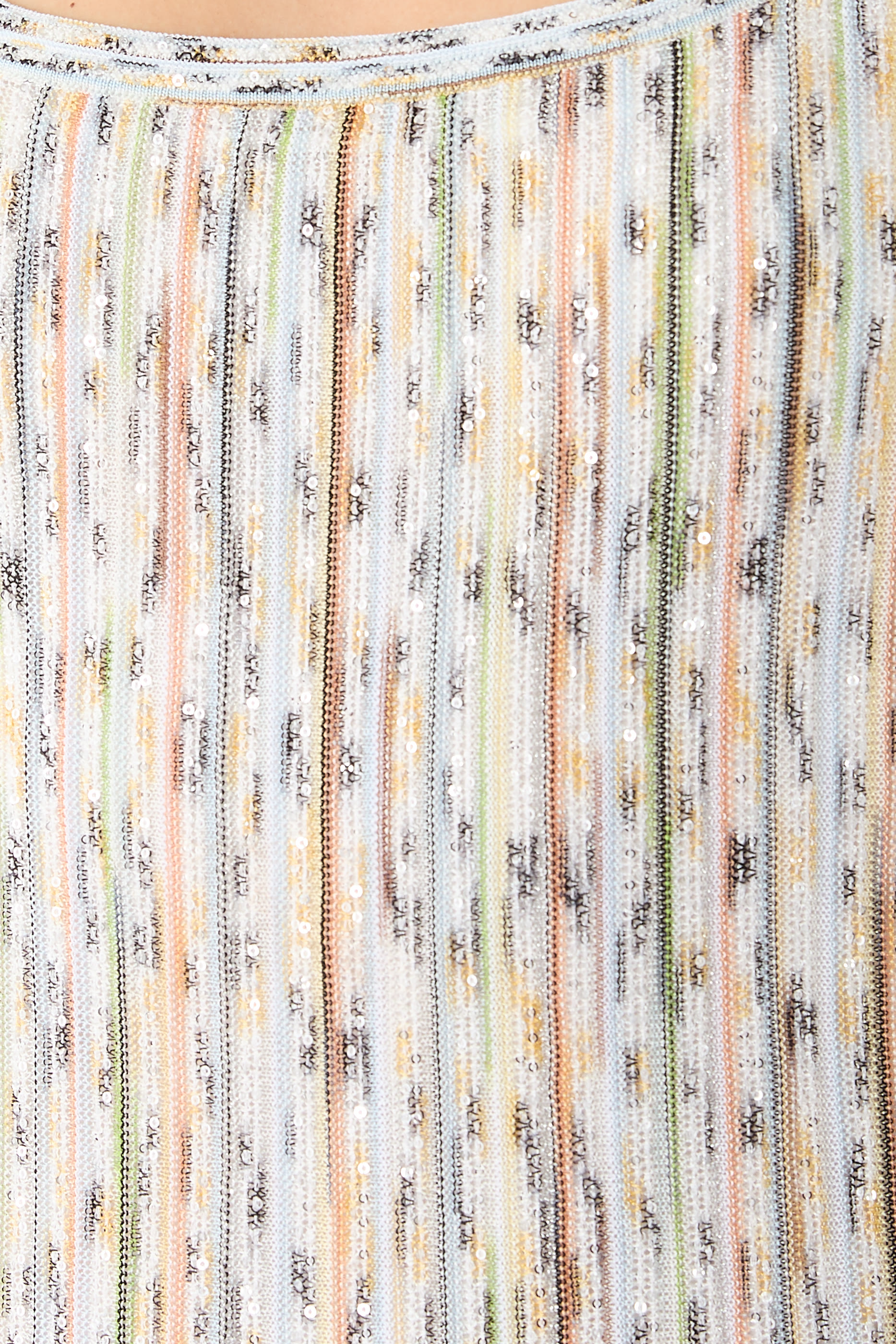 Partialized Knit Lurex Sleeveless Mini Dress