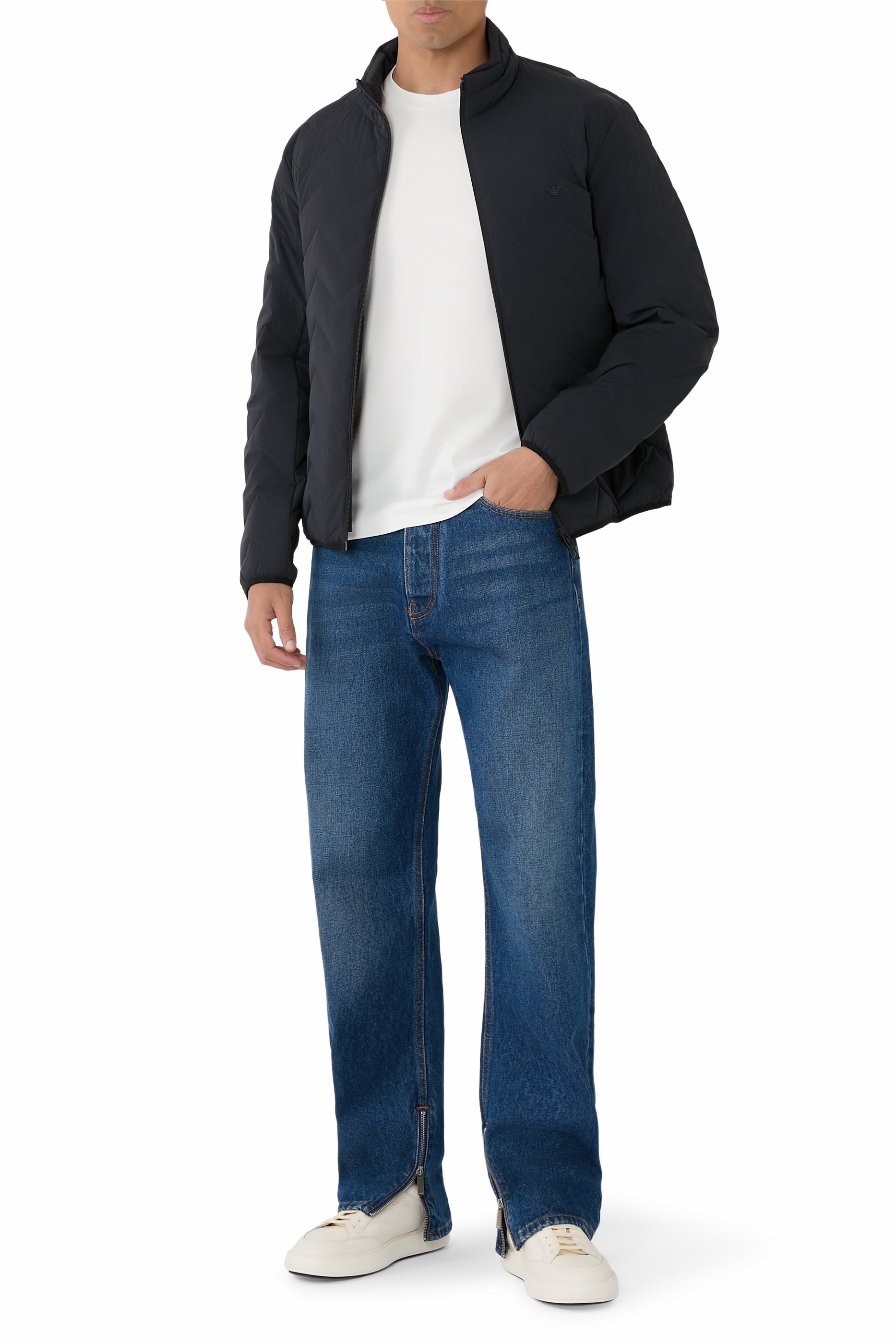 Micro Eagle Logo Cotton T-Shirt