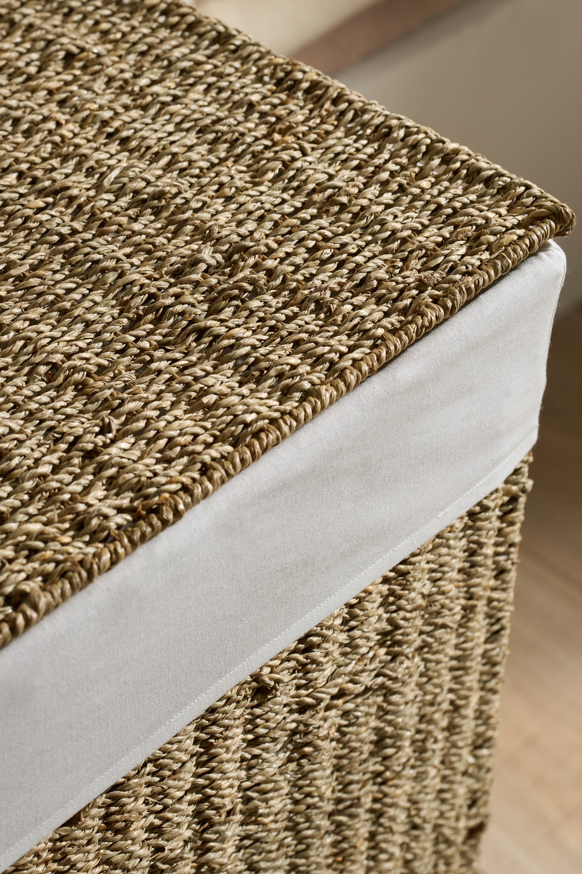 Triple Seagrass Laundry Basket 