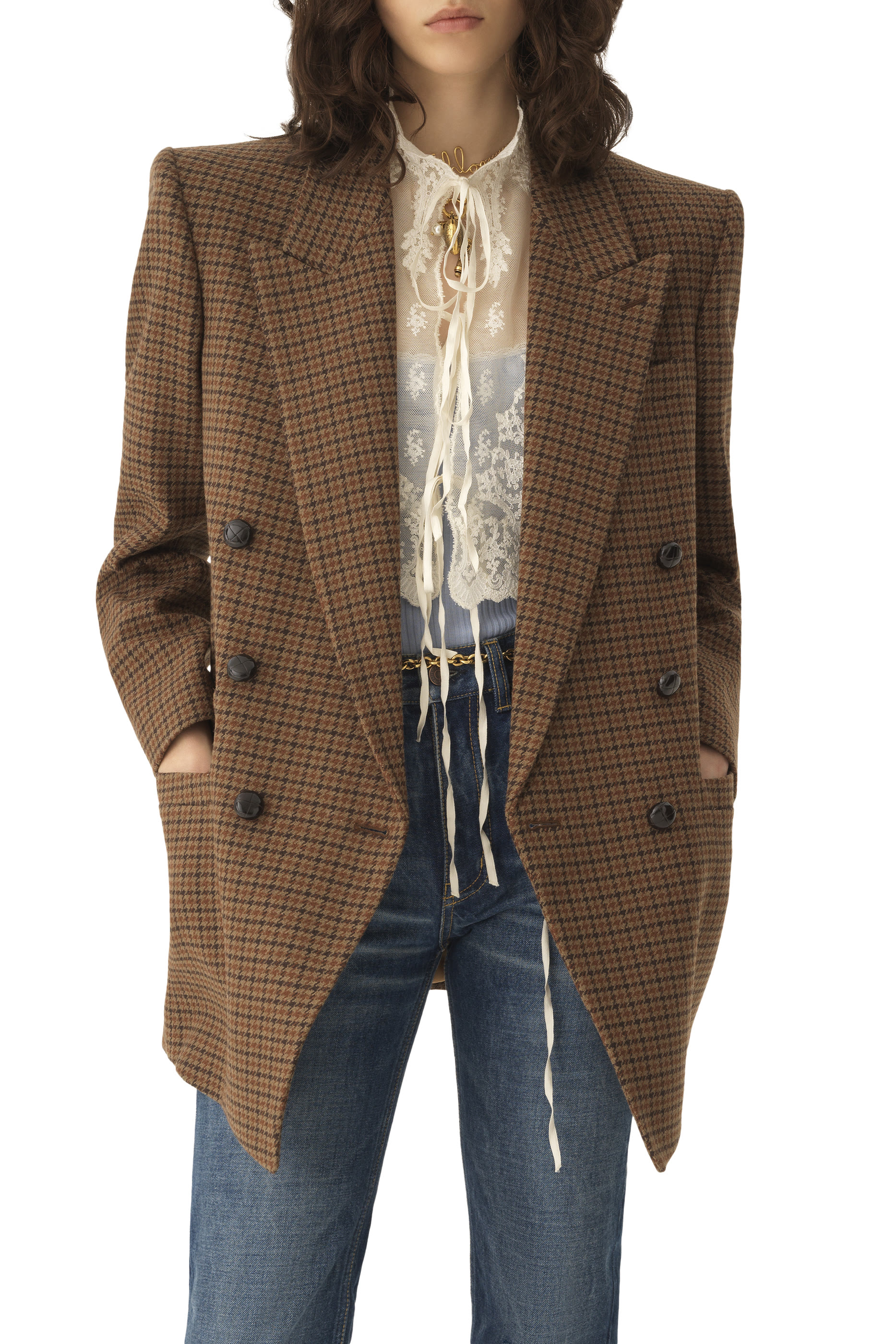 Double-Breasted Tailored Wool Jacket