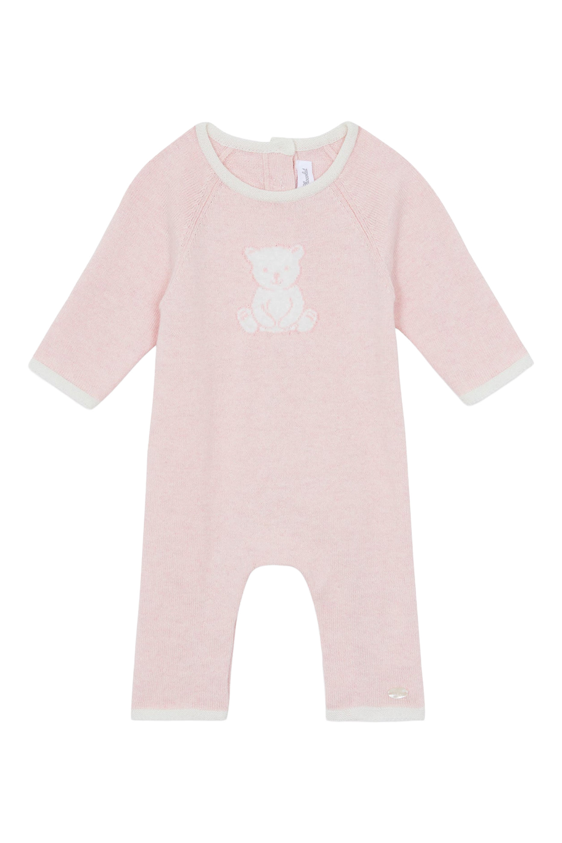 Kids Teddy Bear Embroidery Long Jumpsuit
