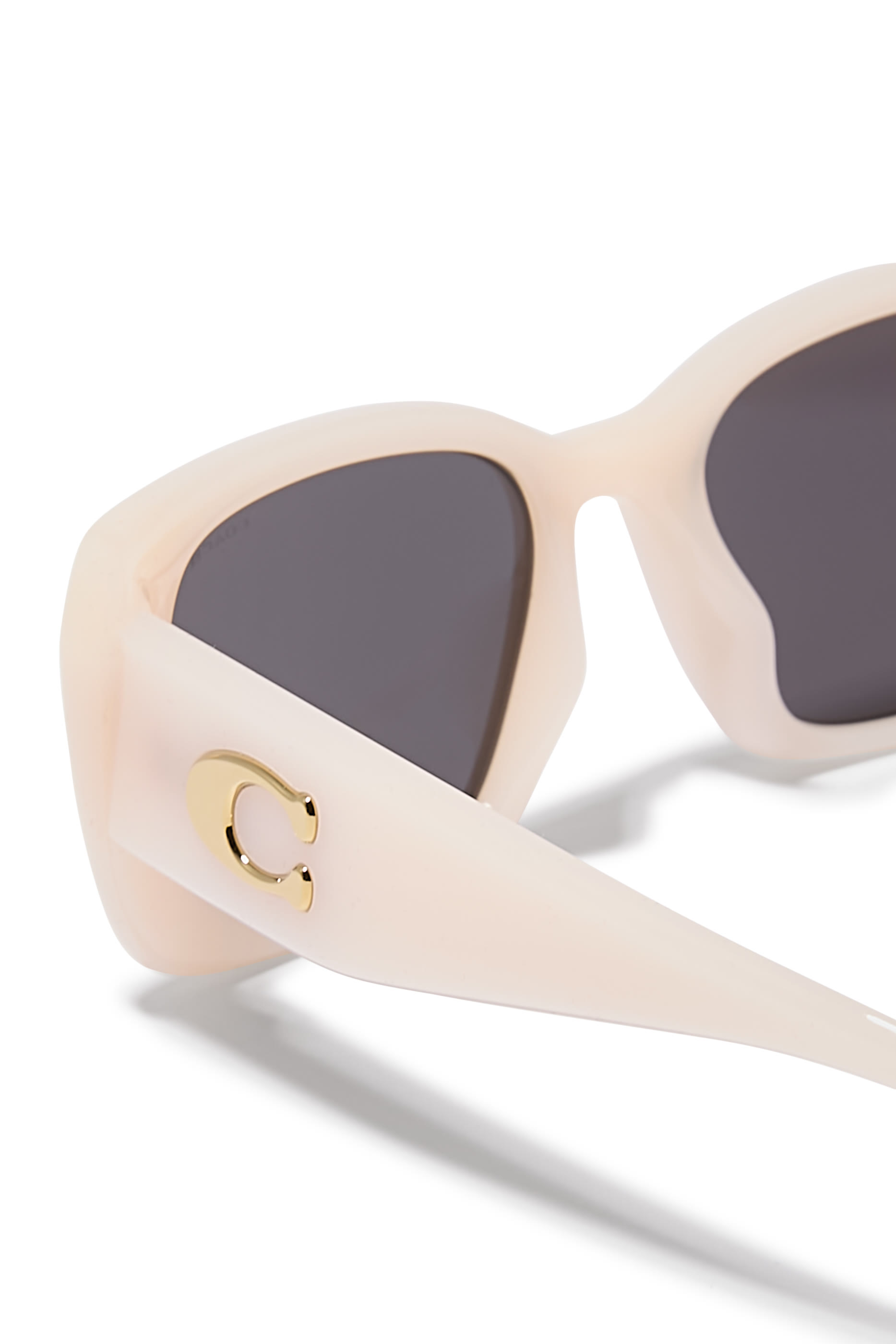 Square-Frame Maxi C Logo Temple Sunglasses