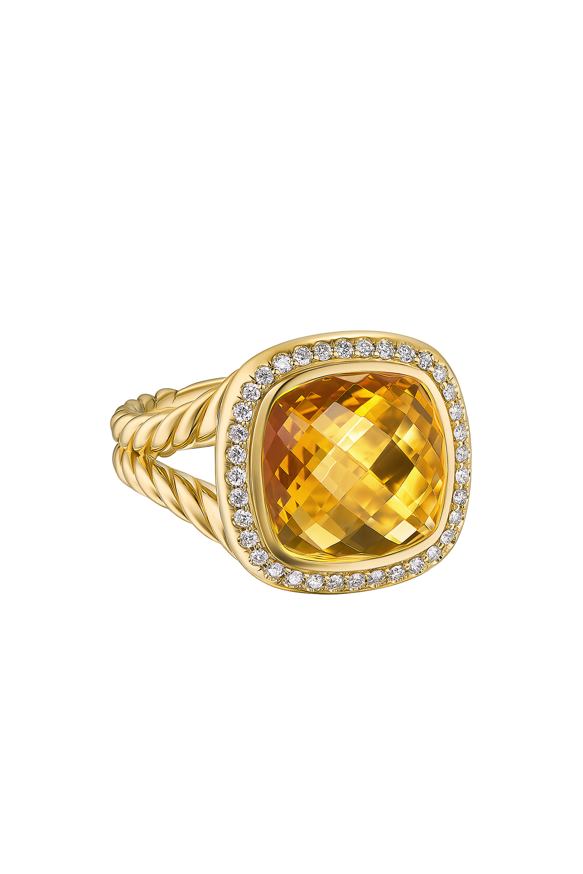 Albion® Ring, 18K Yellow Gold, Citrine & Diamonds
