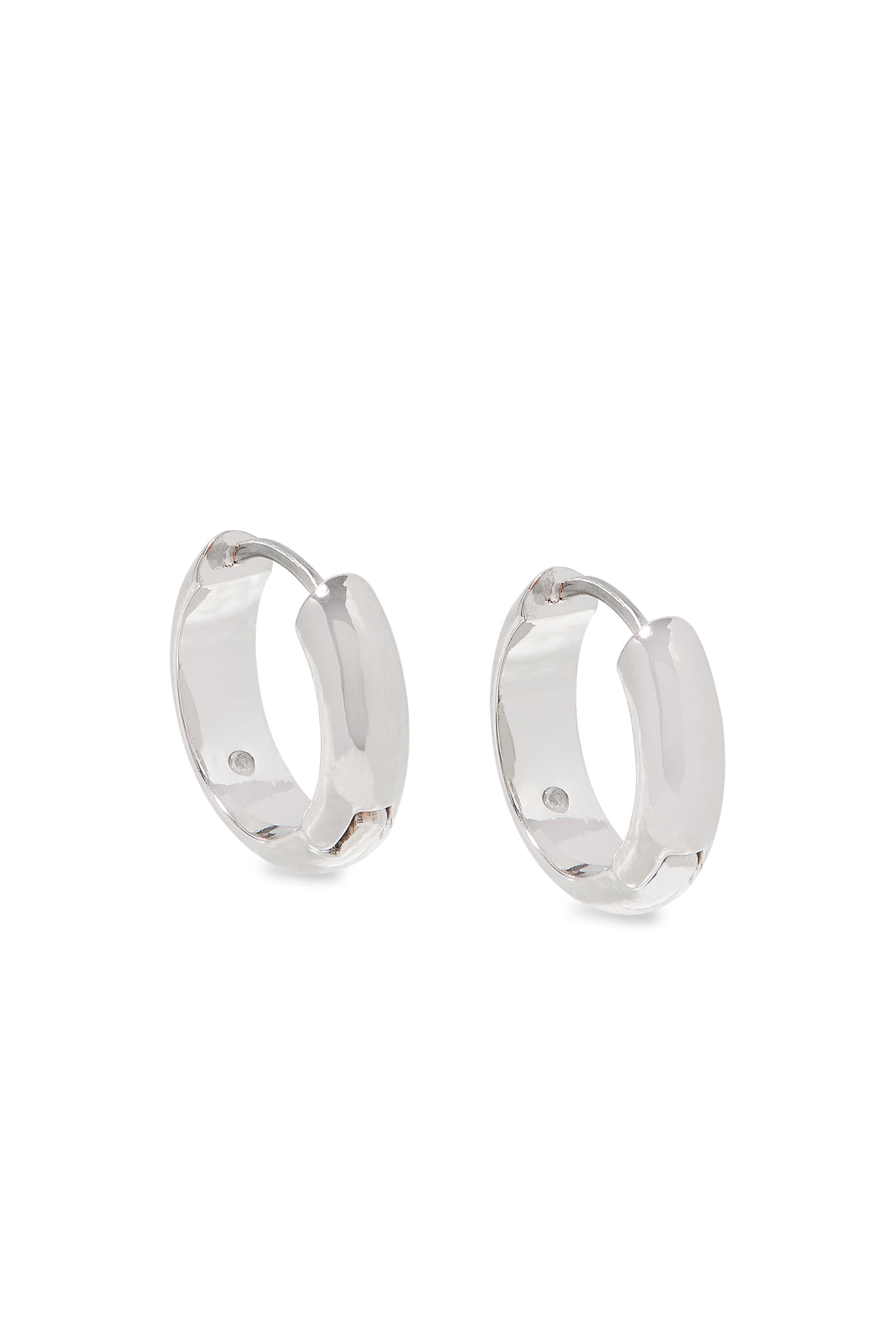 Brilliant Statements Metal Huggies, Plated Metal