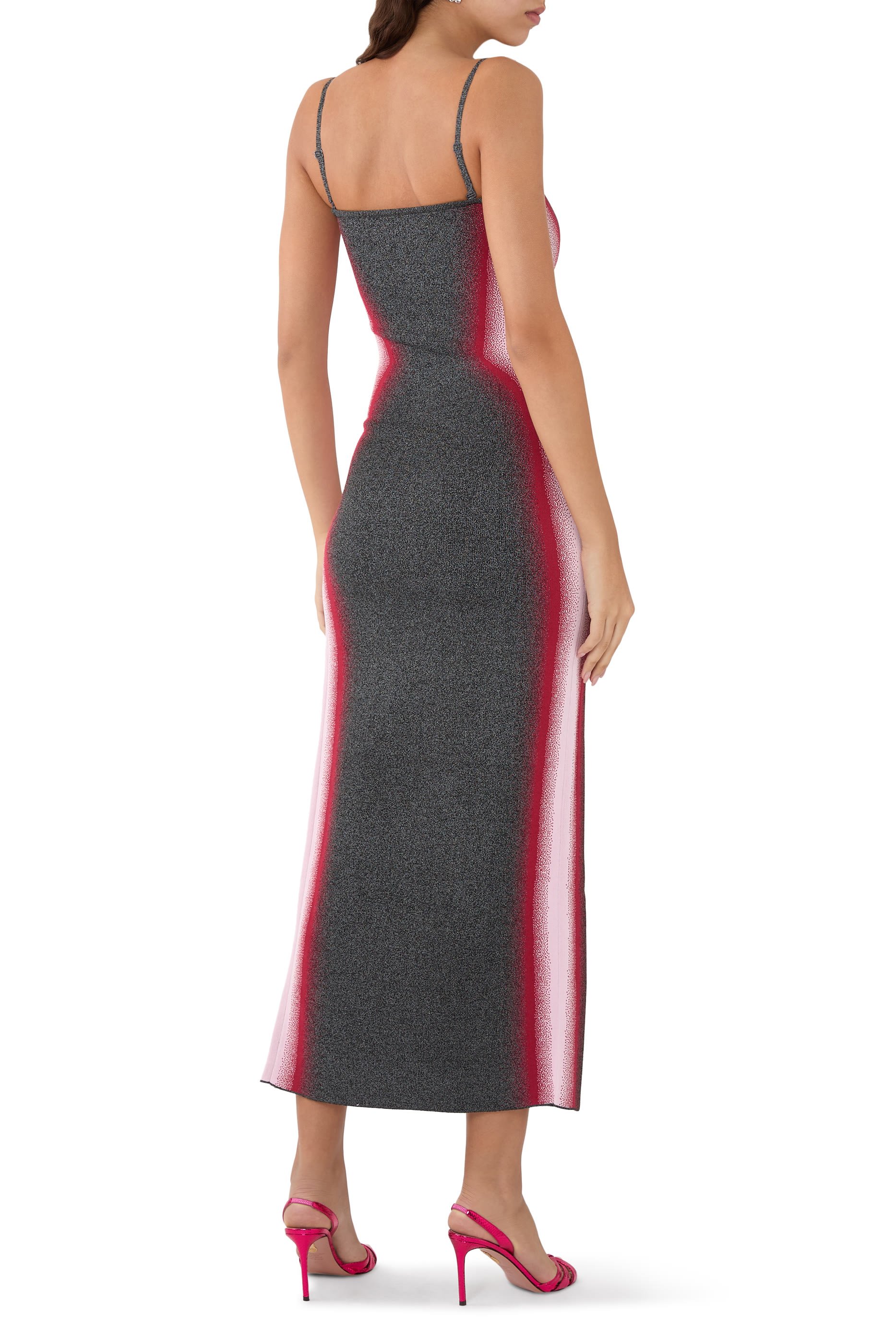 Anna Reflective Wavy Asymmetric Dress