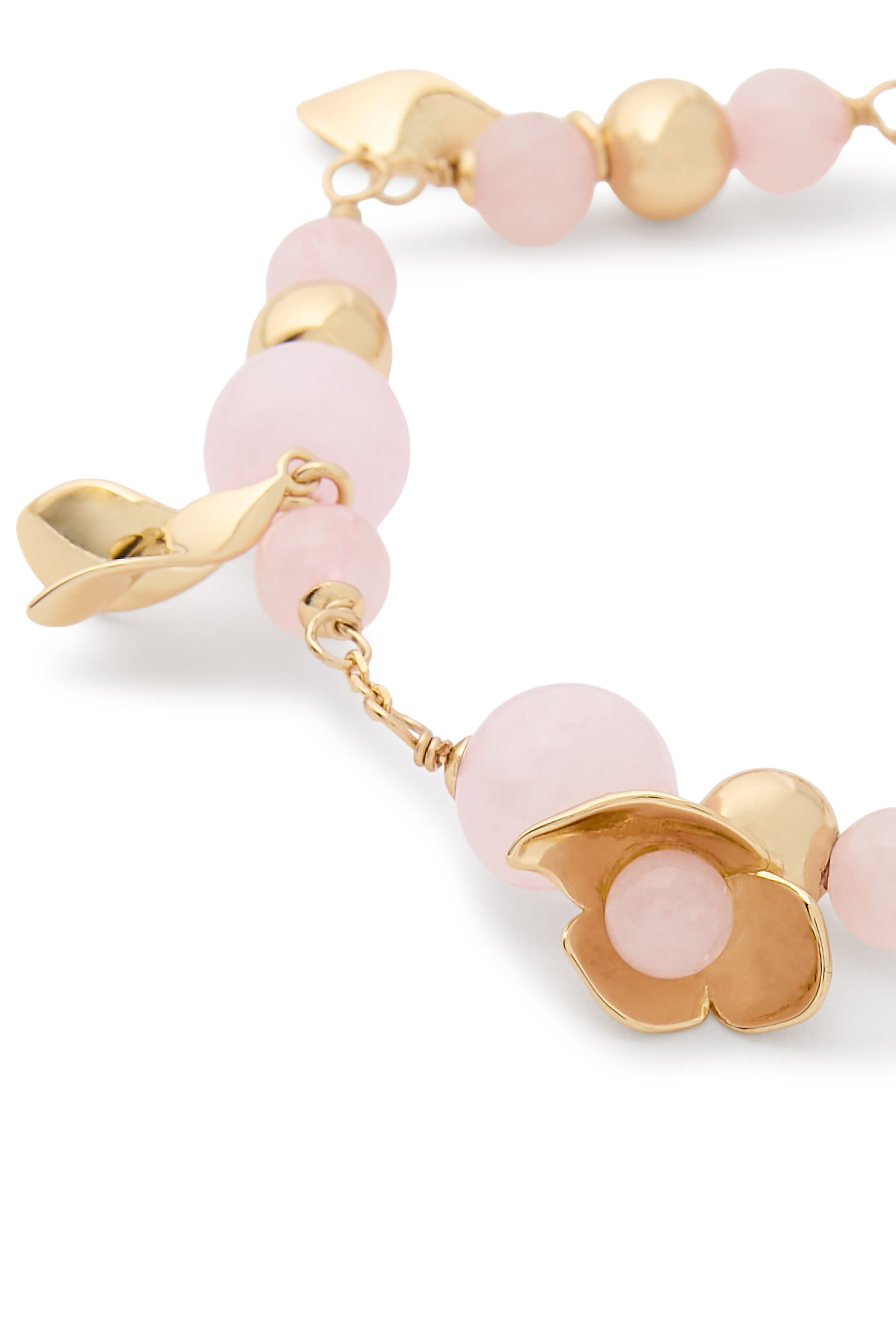 Gilded Garden Line Bracelet, Brass & Glass Stone, Cubic Zirconia
