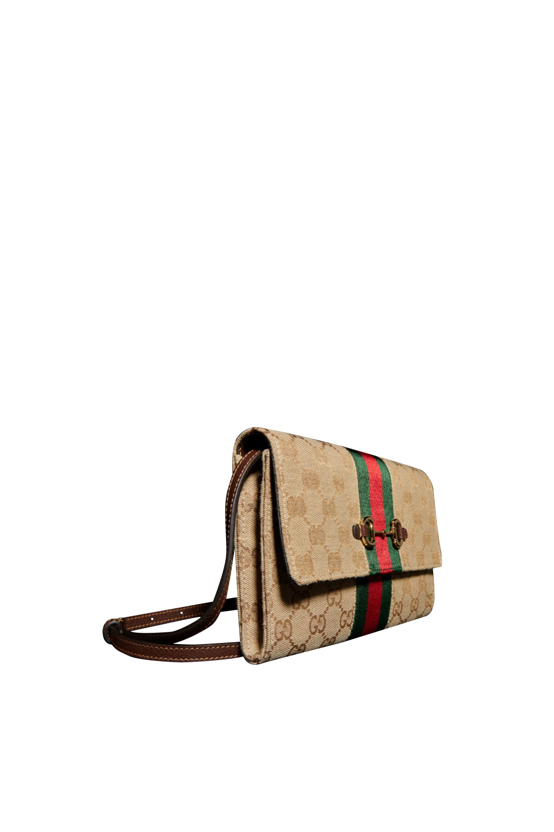  Horsebit Web Wallet with Strap