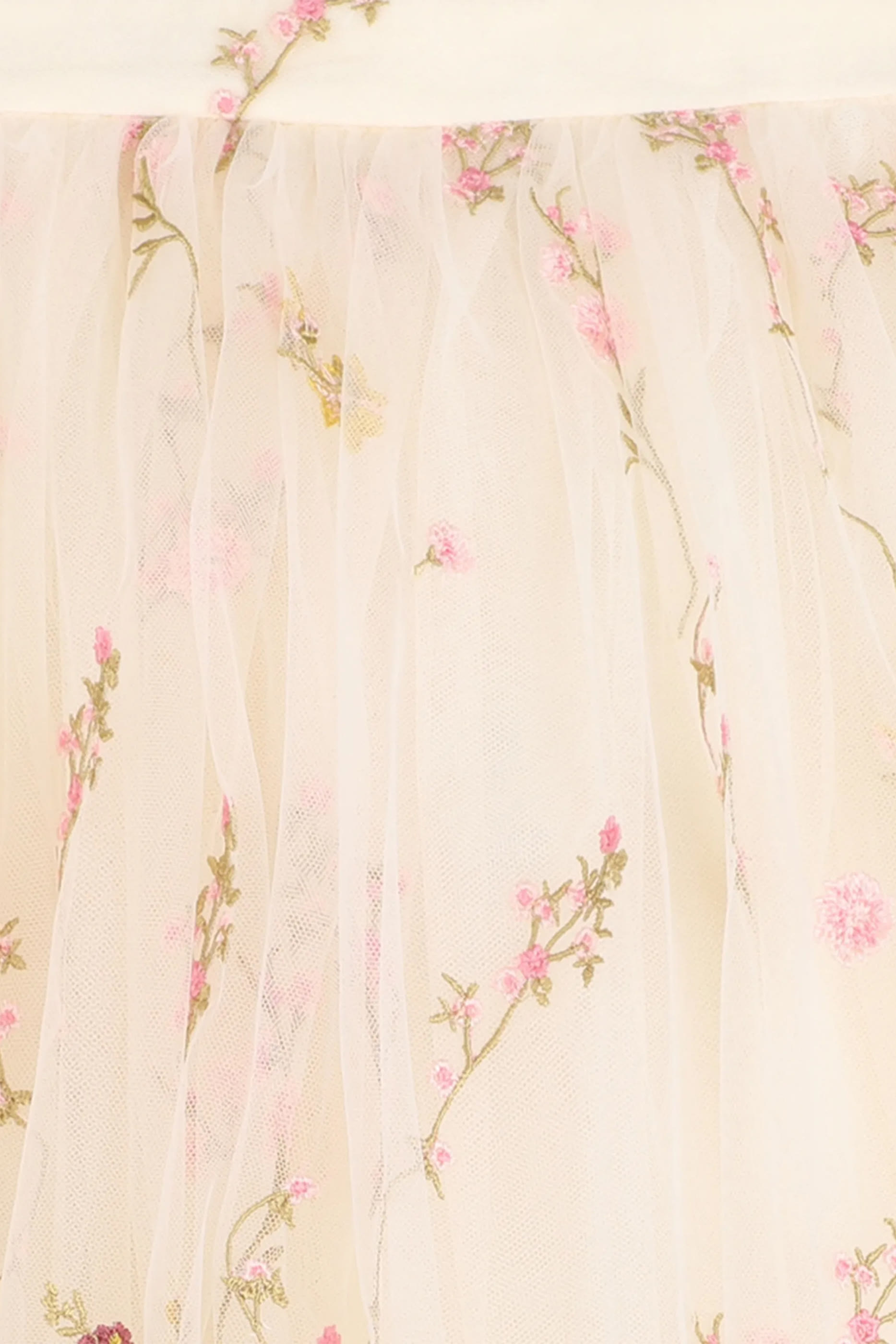 Kids Floral-Embroidered Midi Skirt