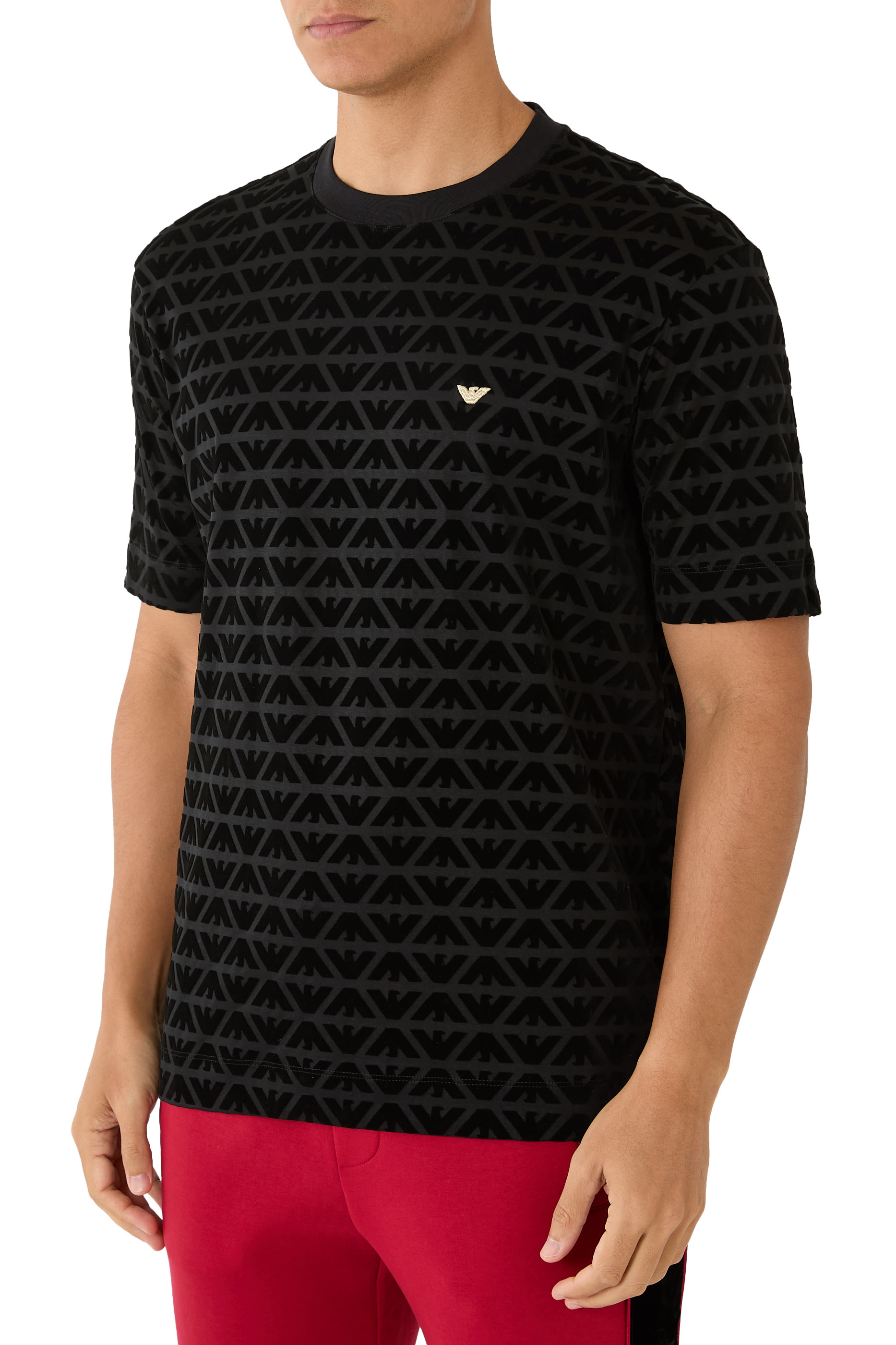 Lunar New Year Lyocell-Blend Jersey T-Shirt With Flocked Eagles