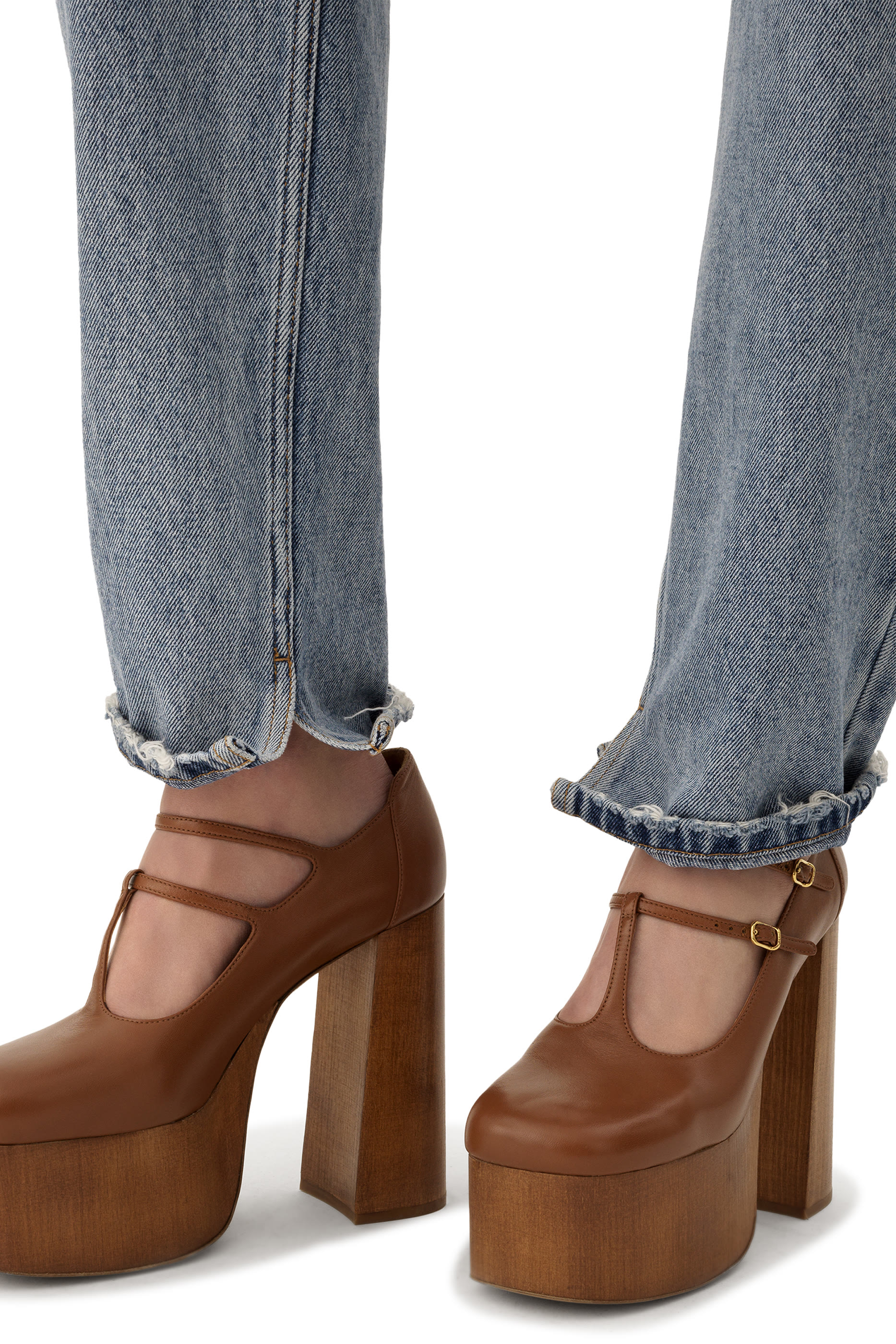 High-Rise Tapered Denim Jeans