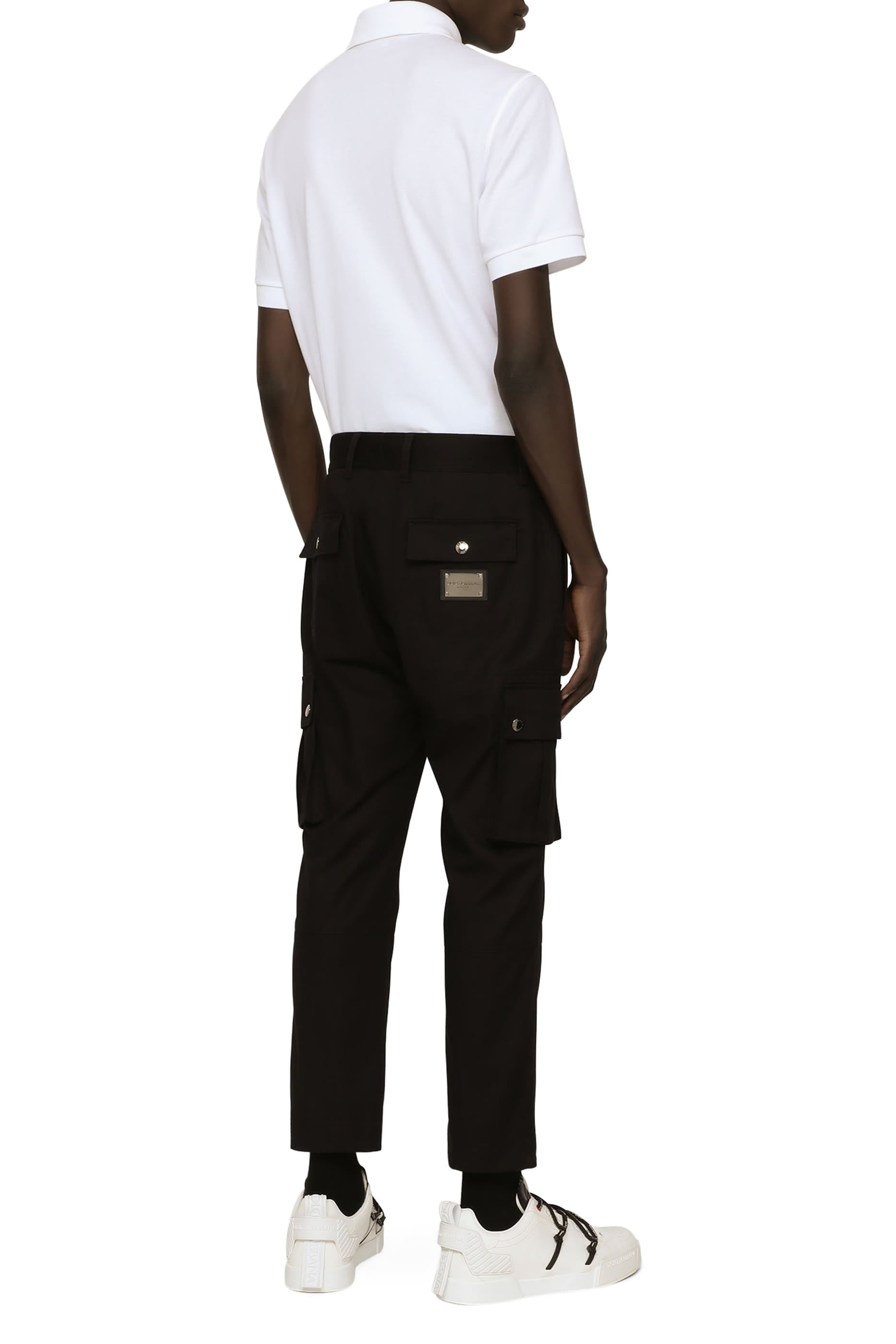 Cotton Piqué Polo-Shirt with Branded Tag