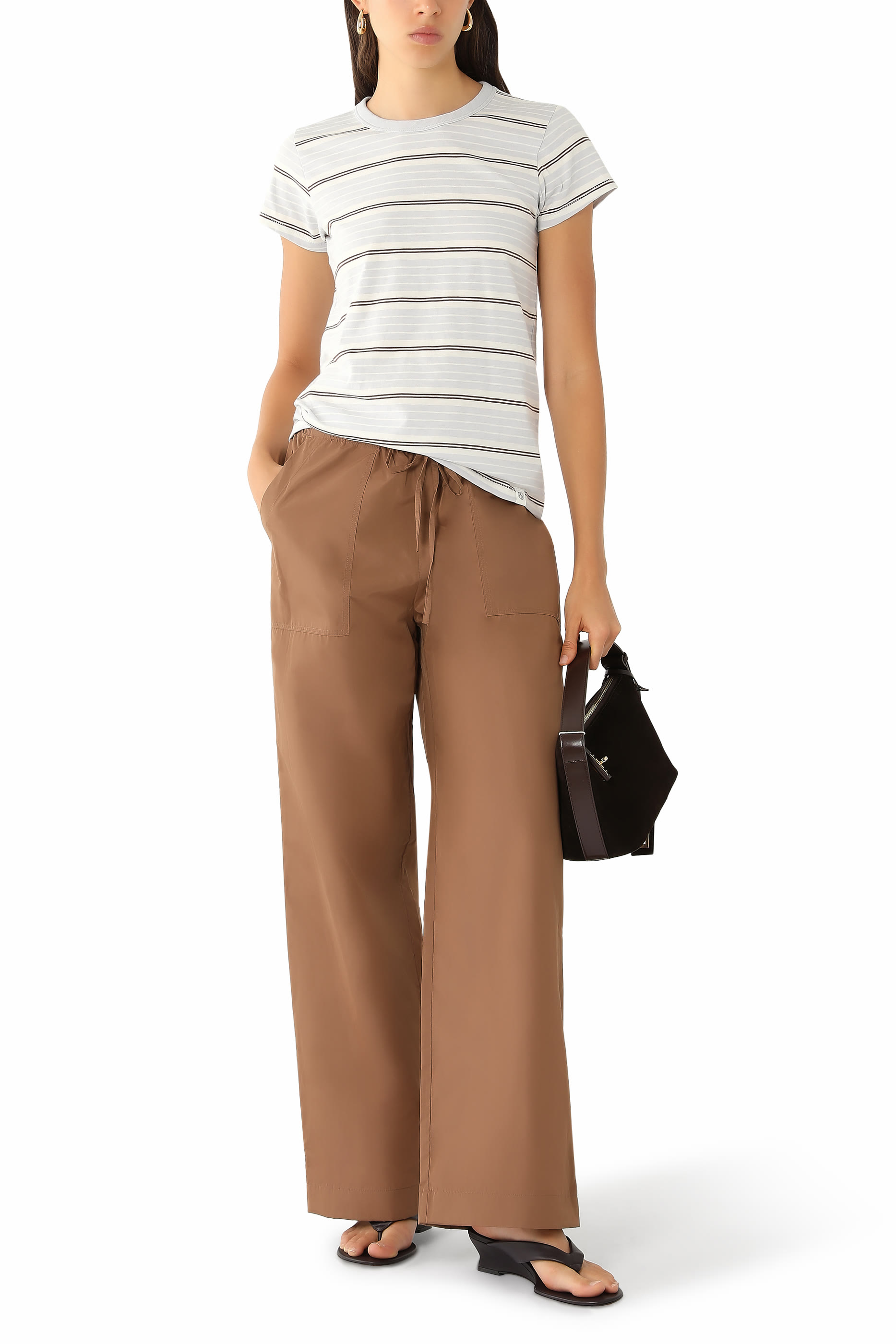 Claire Drawstring Hem Nylon Pants