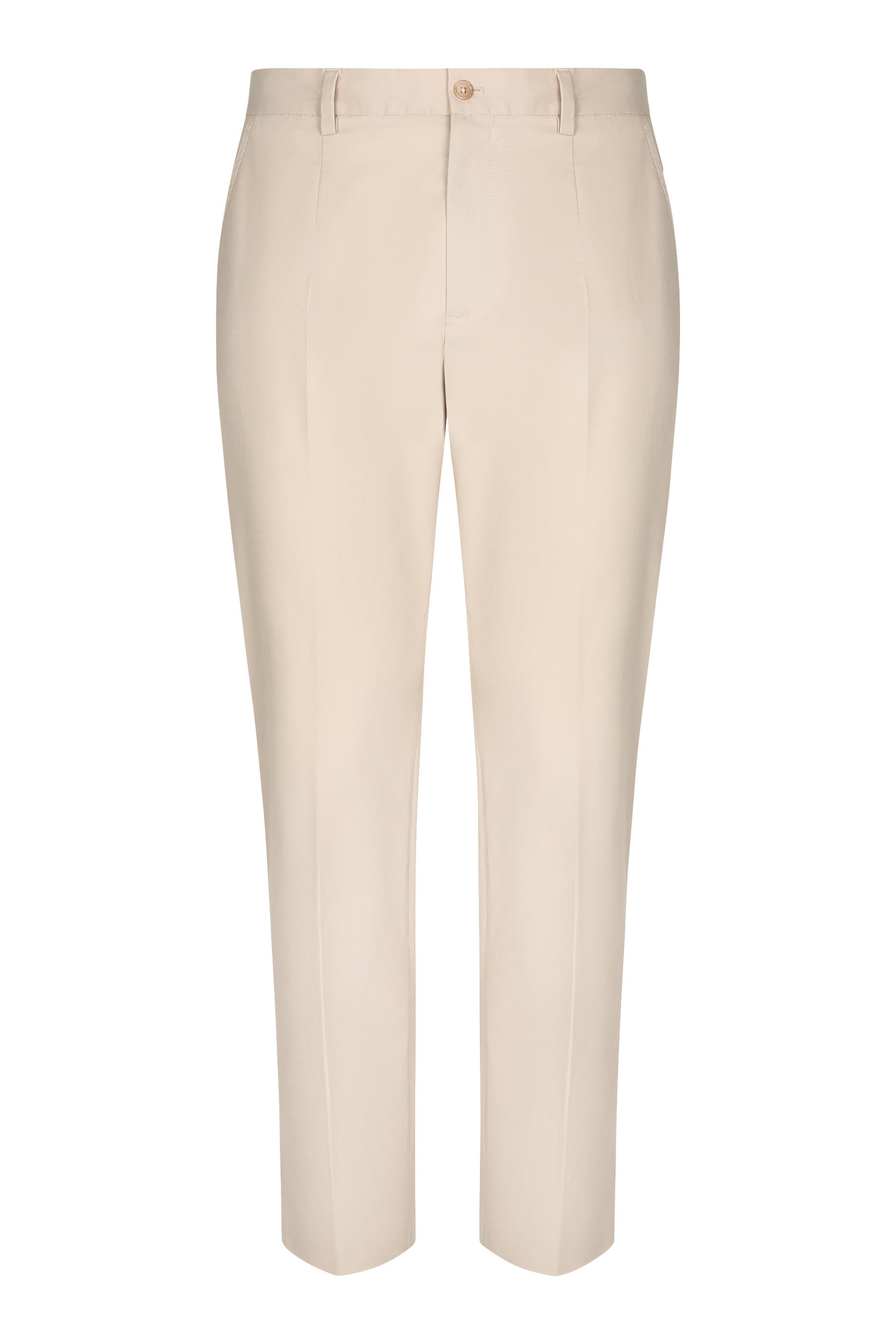 Logo Tag Stretch Cotton Pants