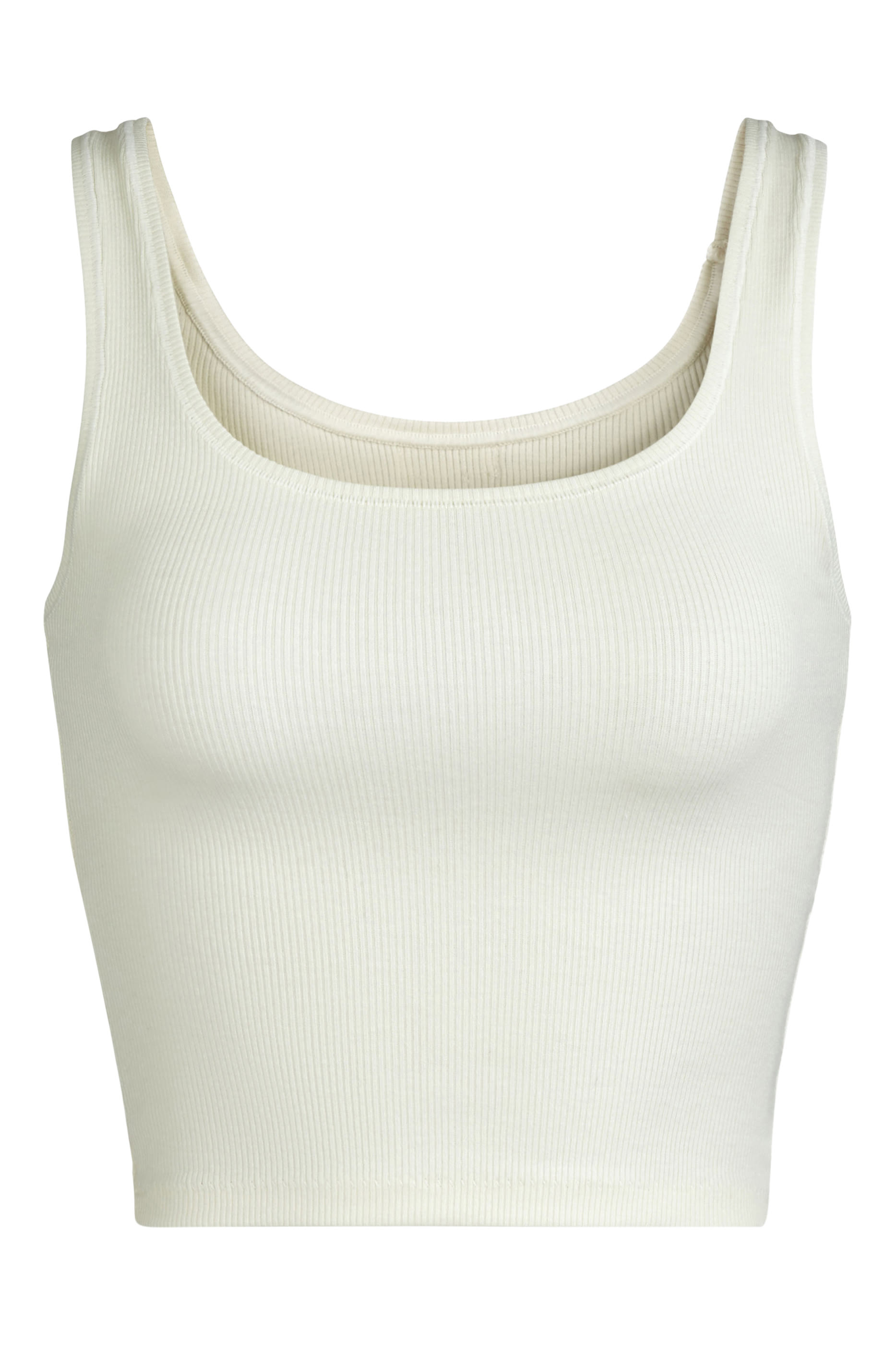 بلوزة مضلعة بلا أكمام قطن