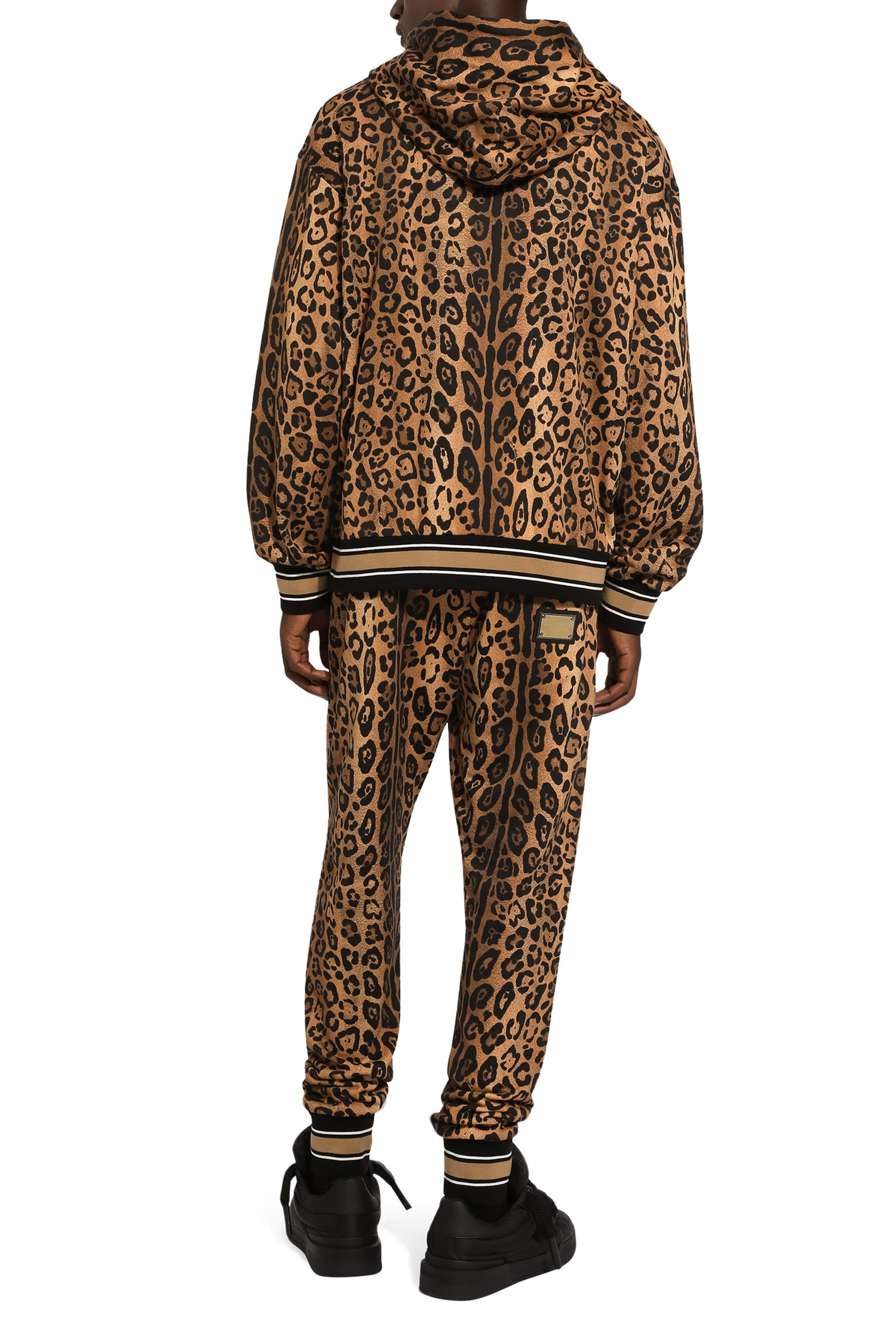  Hoodie with Leopard-Print Crespo and Tag