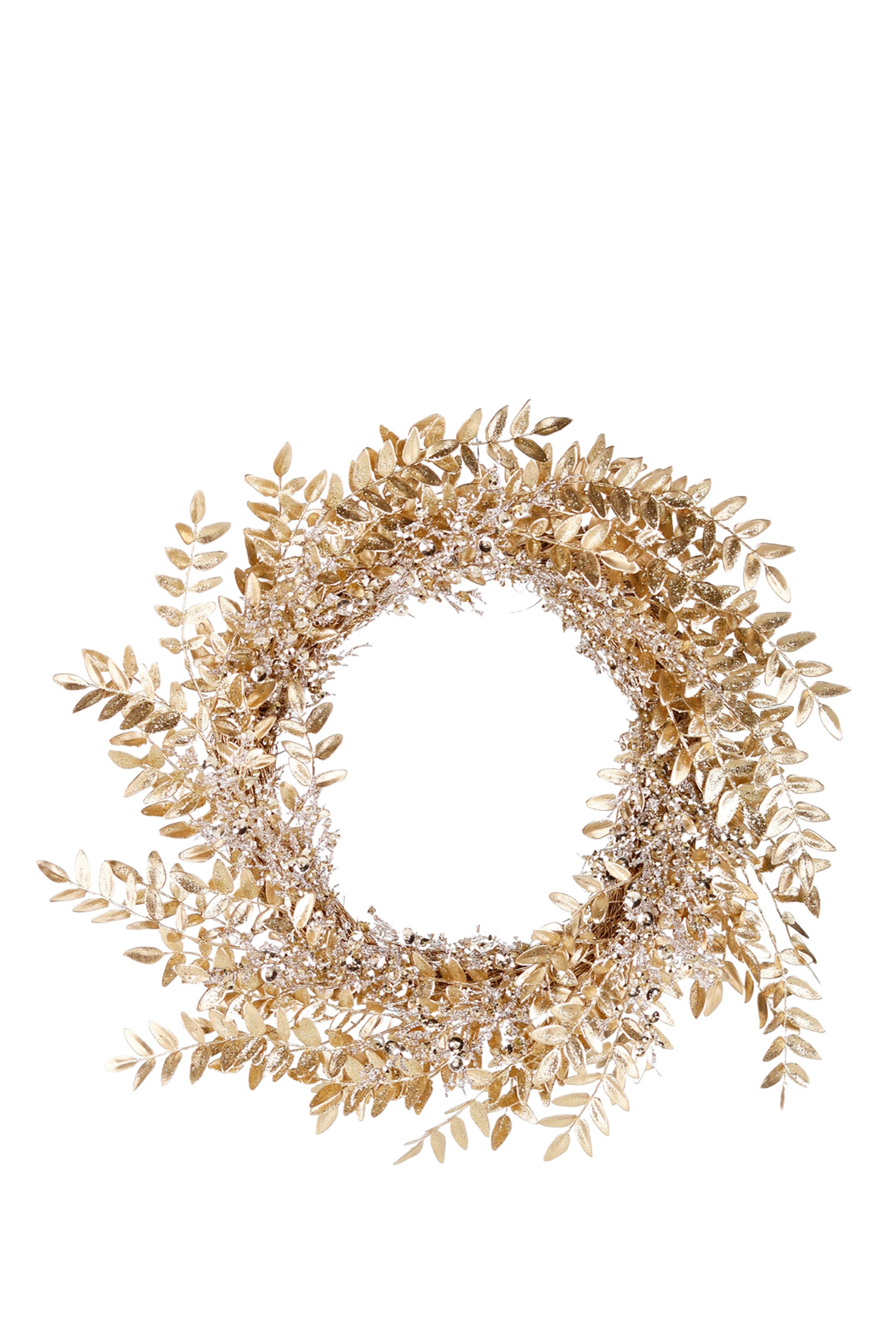 Metallic Sequin Leaf Wreath