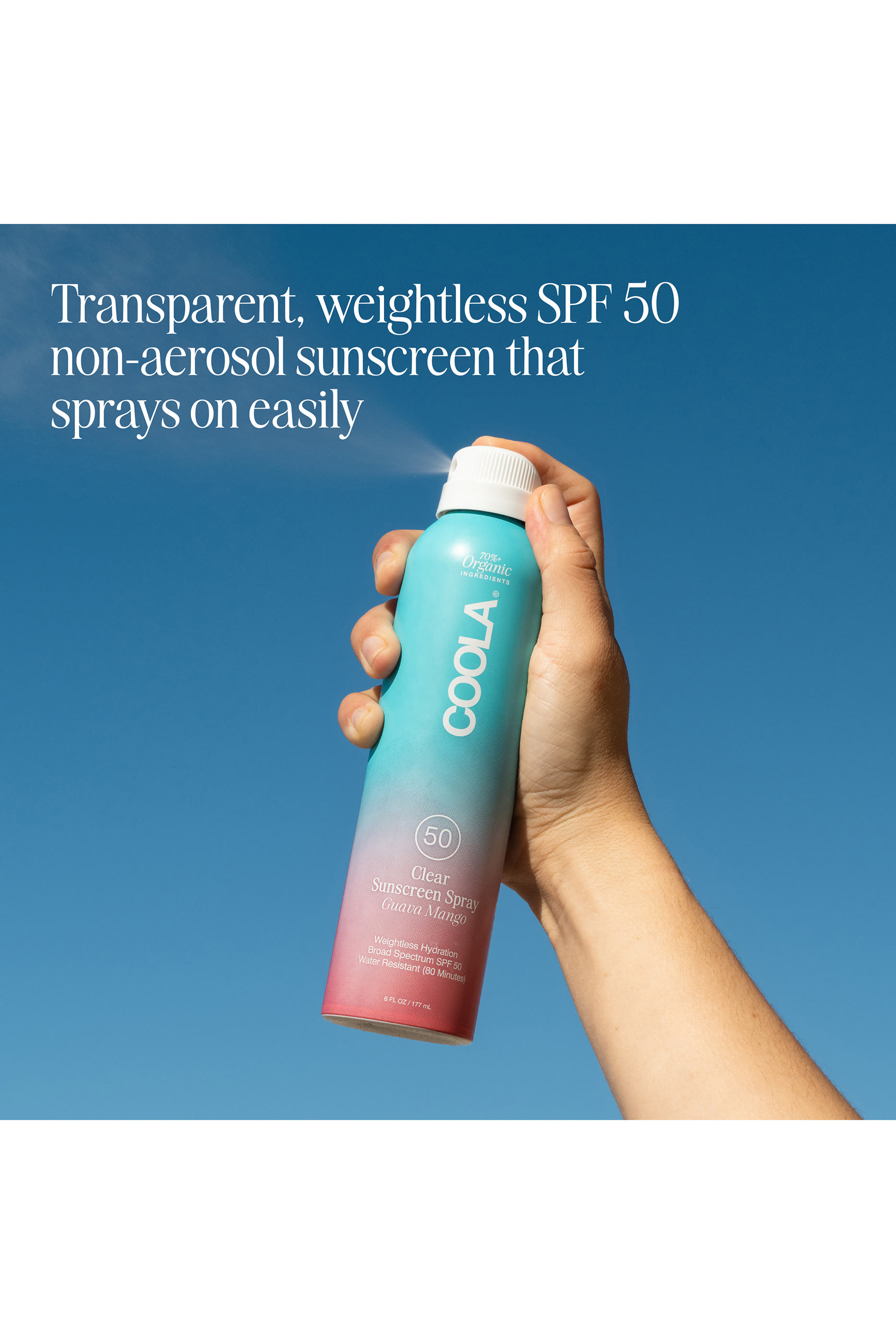 بخاخ كولا سبورت لحماية الجسم من الشمس بعبير الجوافة والمانجو SPF50